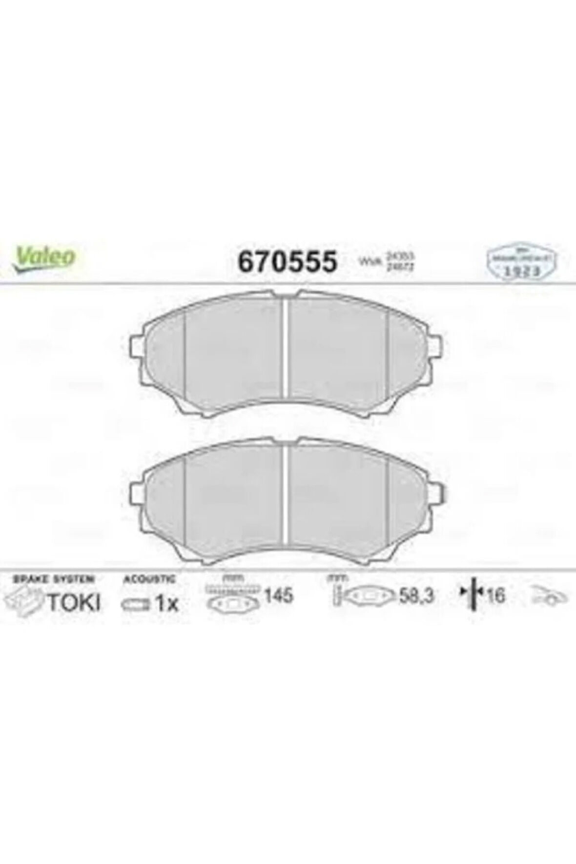 Dısk Fren Balata On Ford Ranger 2.5d/3.0d 05>/mazda B-Serısı 98>