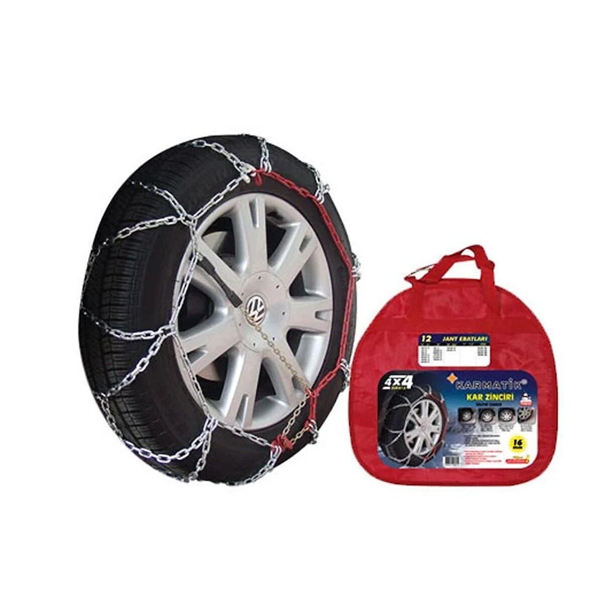 225-55-16 Ebatlarına Uyumlu 4x4 Karmatik Kar Patinaj Zinciri Space