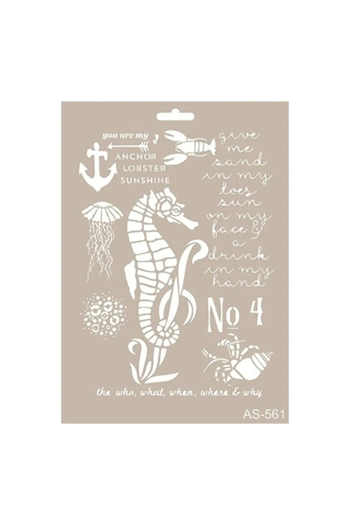 Deniz Temalı Stencil (şablon)