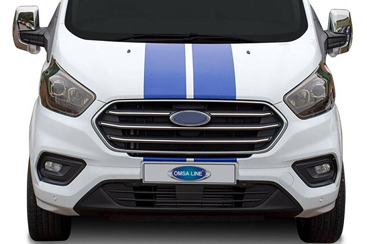 Ford Transit Tourneo Custom Krom Ön Panjur Çerçevesi 4 Parça 2018 ve Sonrası