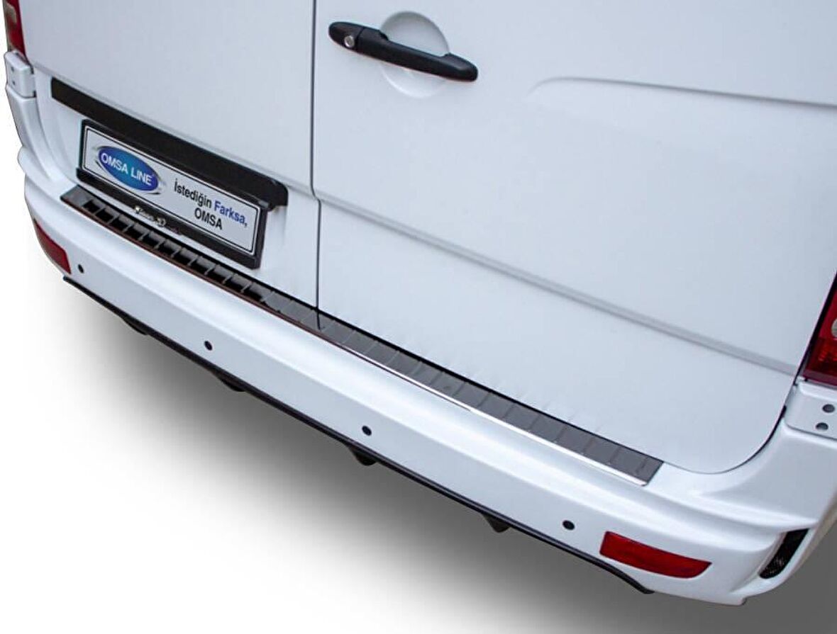 Mercedes Sprinter W906 Siyah Krom Arka Tampon Eşiği 2006-2018 Arası