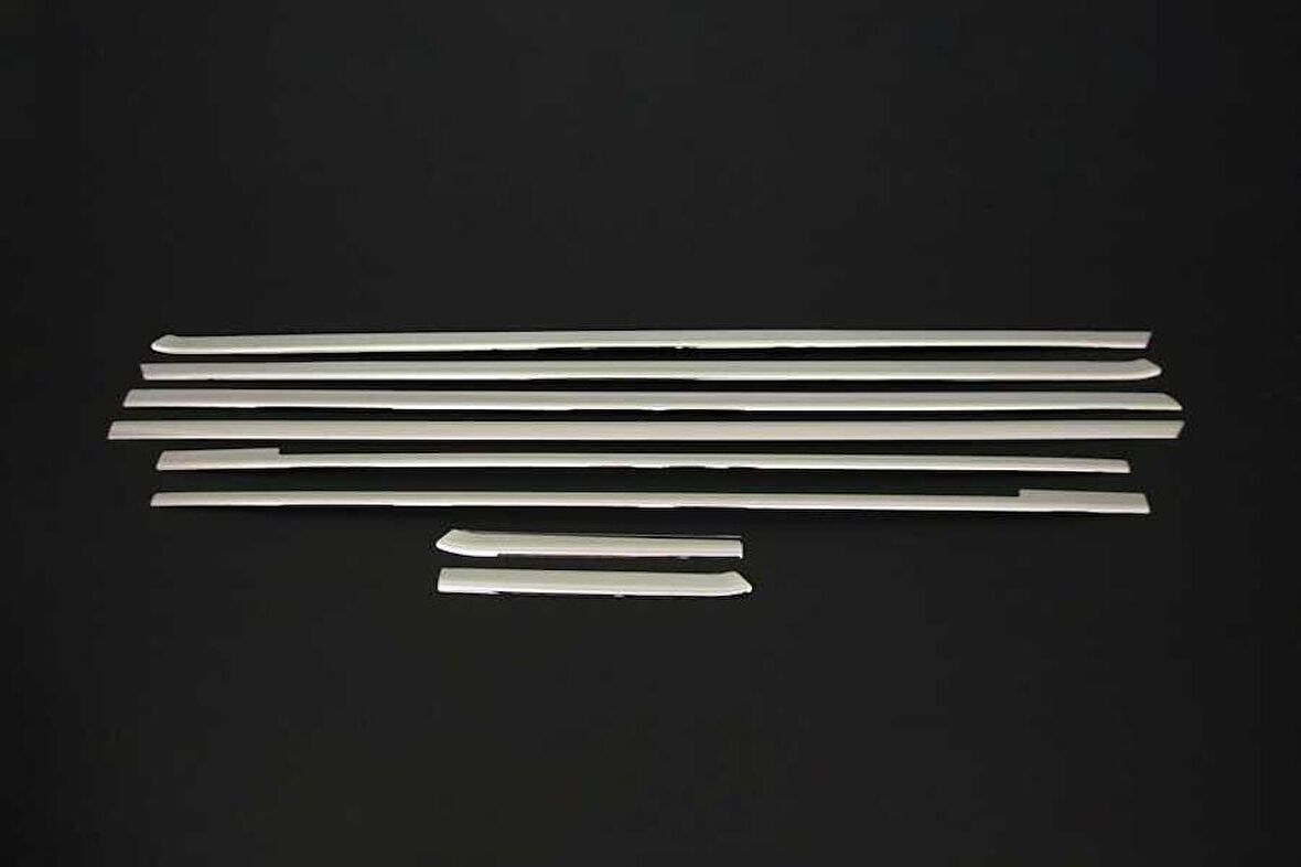 Mercedes Vito/W447 Krom Cam Alt Çıtaları 8 Parça Tek Sürgülü (L2: Orta Şase) 2014 ve Sonrası