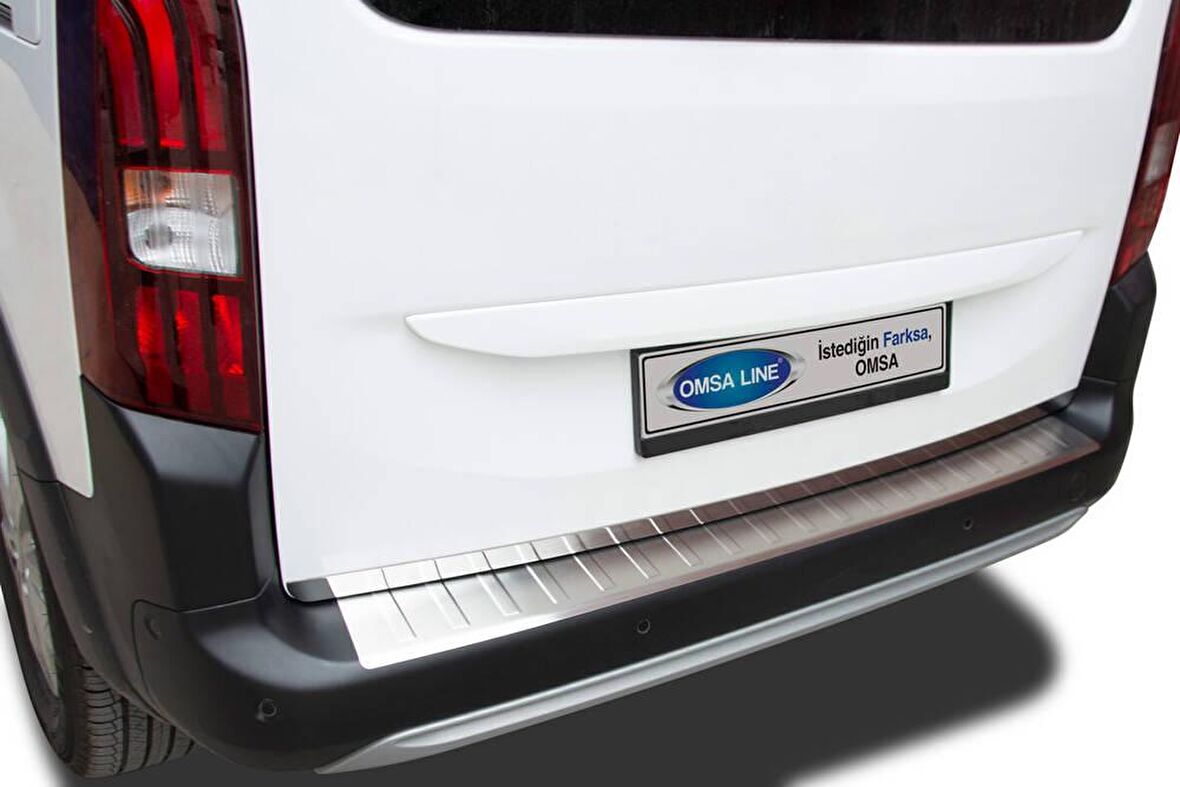 Peugeot Rifter Krom Arka Tampon Eşiği Taşlı 2019 ve Sonrası