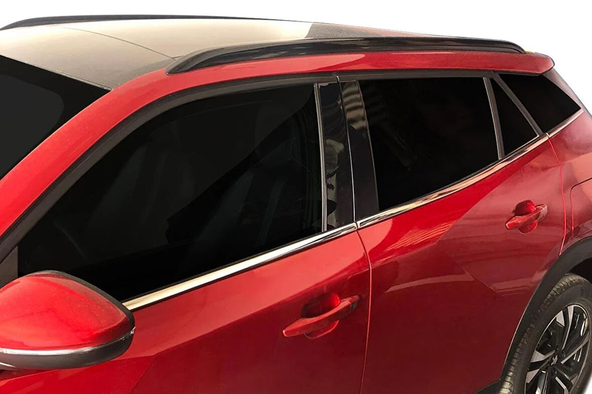 OMSA Peugeot 2008 EV Krom Cam Alt Çıtası 6 Parça 2023 ve Sonrası