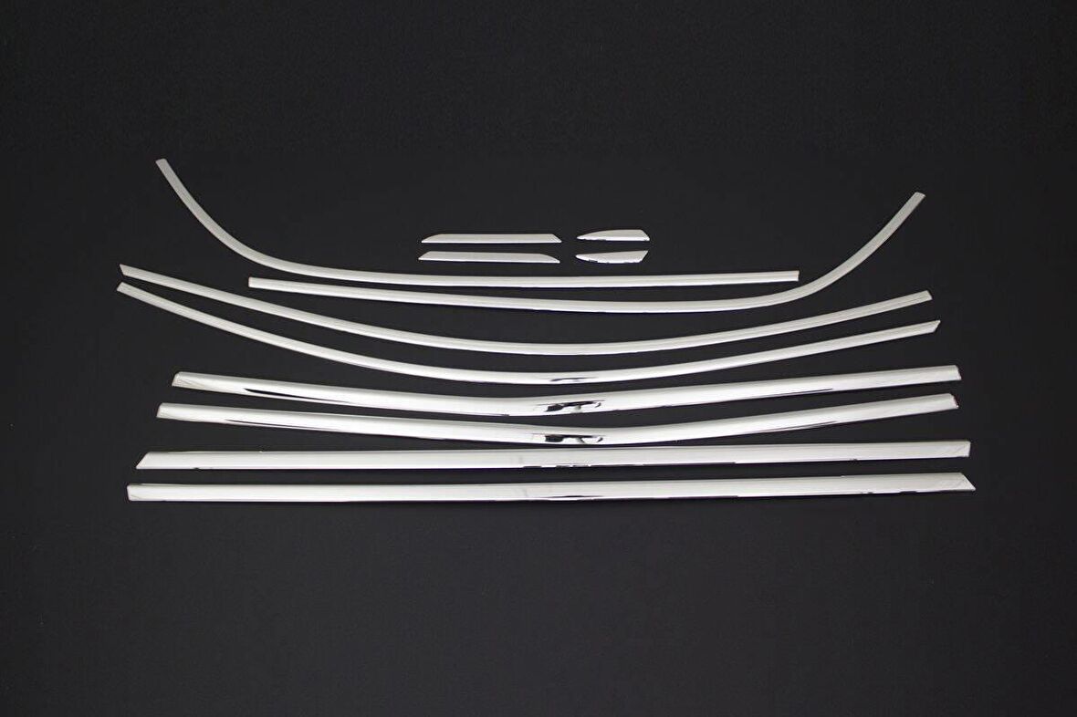 Renault Megane 4 HB Krom Cam Çerçevesi 12 Parça 2016 ve Sonrası