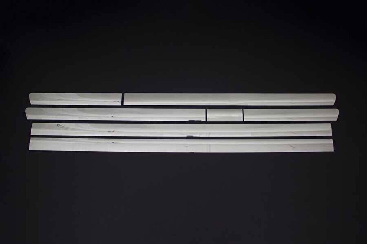 VW T5 Caravelle Krom Yan Kapı Çıtası 7 Parça (Uzun Şasi) 2010 ve Sonrası