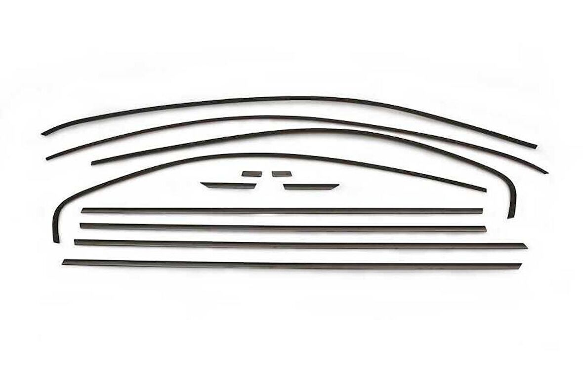 VW Jetta Sedan Siyah Krom Cam Çerçevesi 12 Parça 2011 ve Sonrası