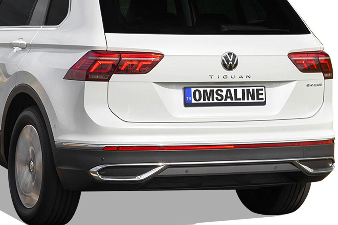 OMSA VW Tiguan Krom Egzoz Çerçevesi 3 Parça 2020-2023 Arası