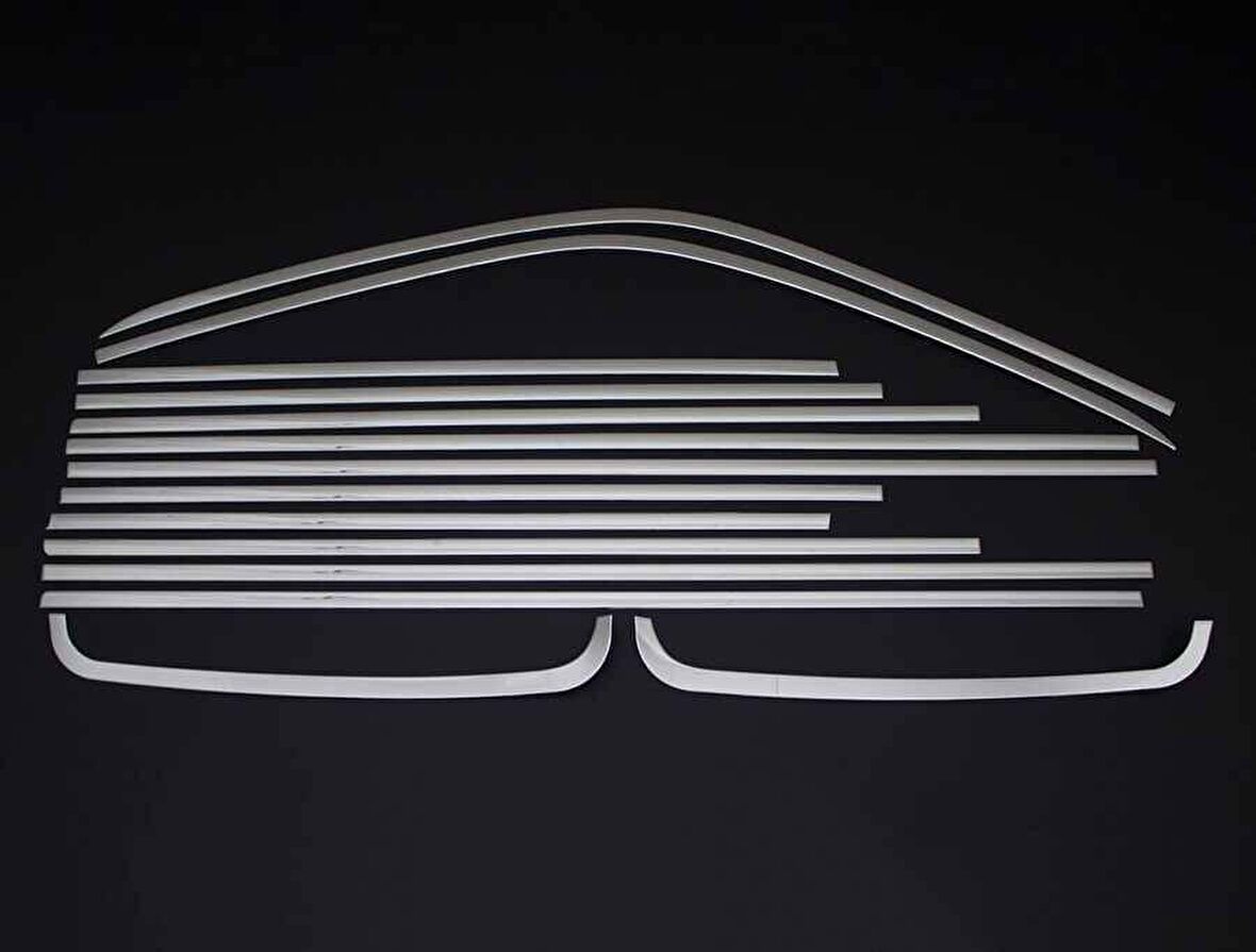 VW T6 Transporter Krom Cam Çerçevesi 14 Parça Tek Sürgü Kısa Şase 2015 ve Sonrası