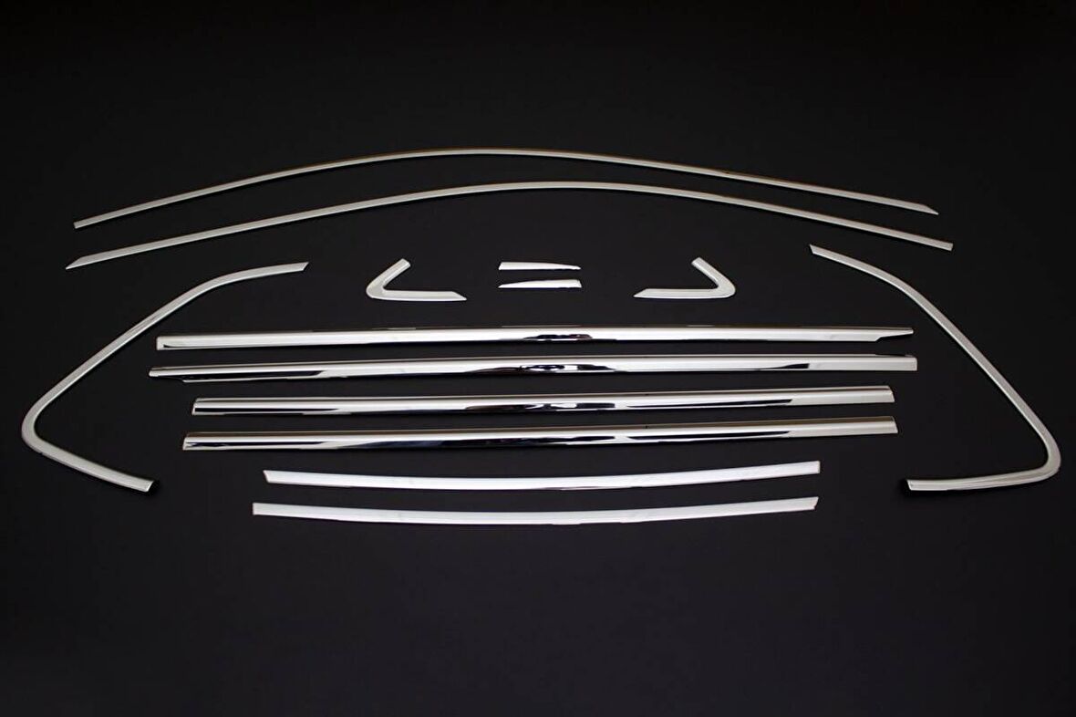 VW Polo AW Krom Cam Çerçevesi 14 Parça 2017 ve Sonrası