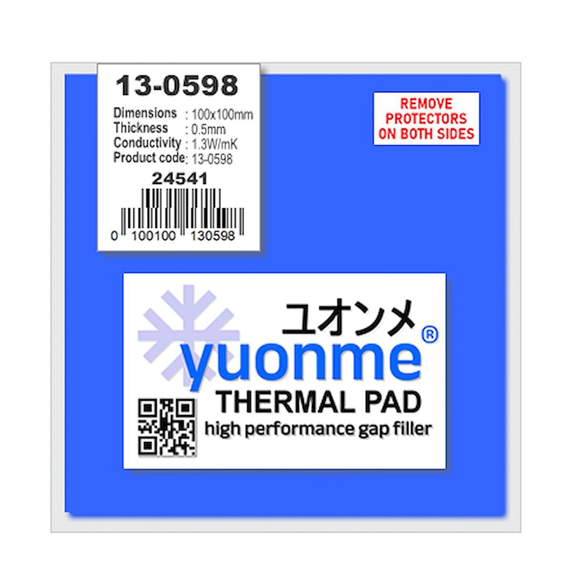 Yuonme Termal Ped / Thermal Pad 0.5Mm 1.3W/Mk 10X10Cm 13-0598