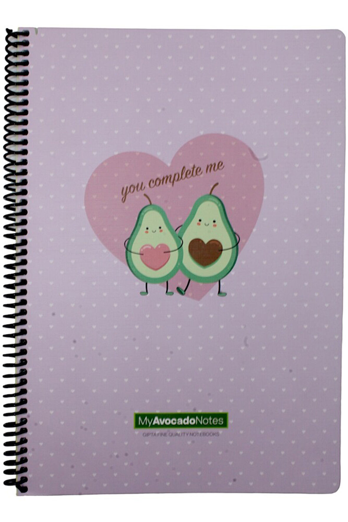 Gıpta A4 Avocado 80 Yaprak Çizgili Spiralli Karton Kapak Defter You Complete Me 5819