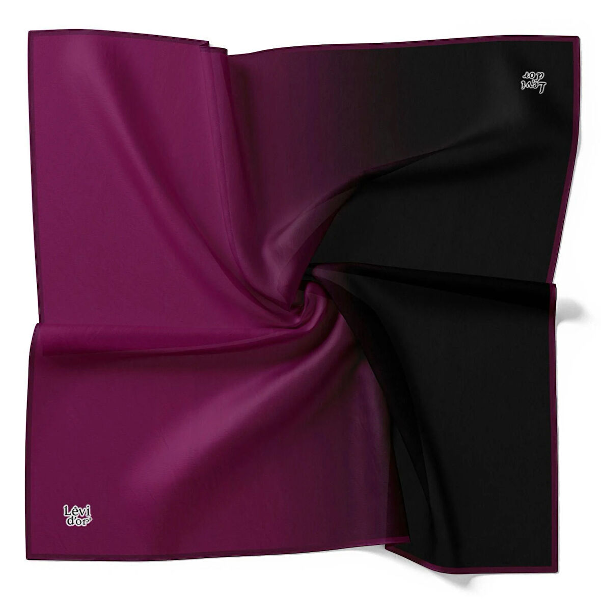 Levidor Tivil İpek Eşarp 4107 - 4 Fuşya Degrade Desen