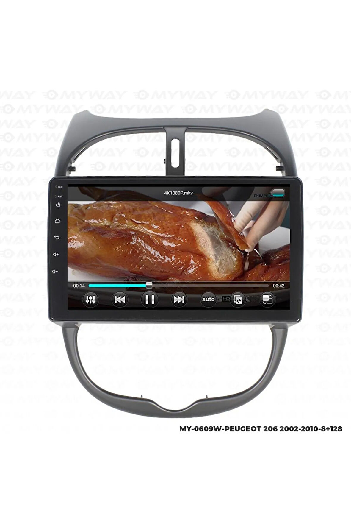 PEUGEOT 206 ANDROİD 12 MULTİMEDYA CARPLAY 4GB RAM+64GB HDD NAVİGASYON EKRAN