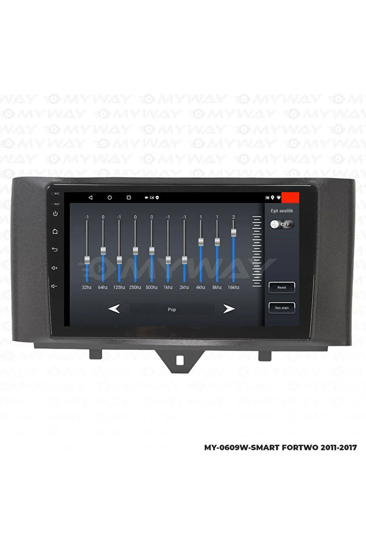 SMART FORTWO ANDROİD 12 MULTİMEDYA CARPLAY 4GB RAM+64GB HDD 2011-2017 NAVİGASYON EKRAN