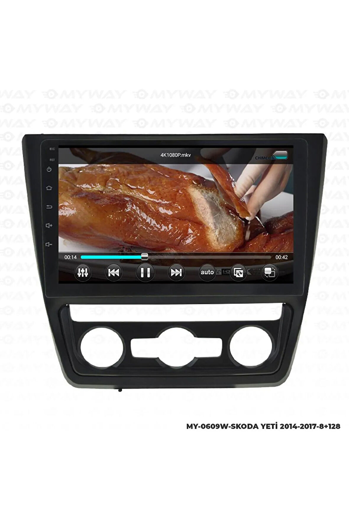 SKODA YETİ ANDROİD 12 MULTİMEDYA CARPLAY 4GB RAM+64GB HDD 2014-2017 NAVİGASYON EKRAN