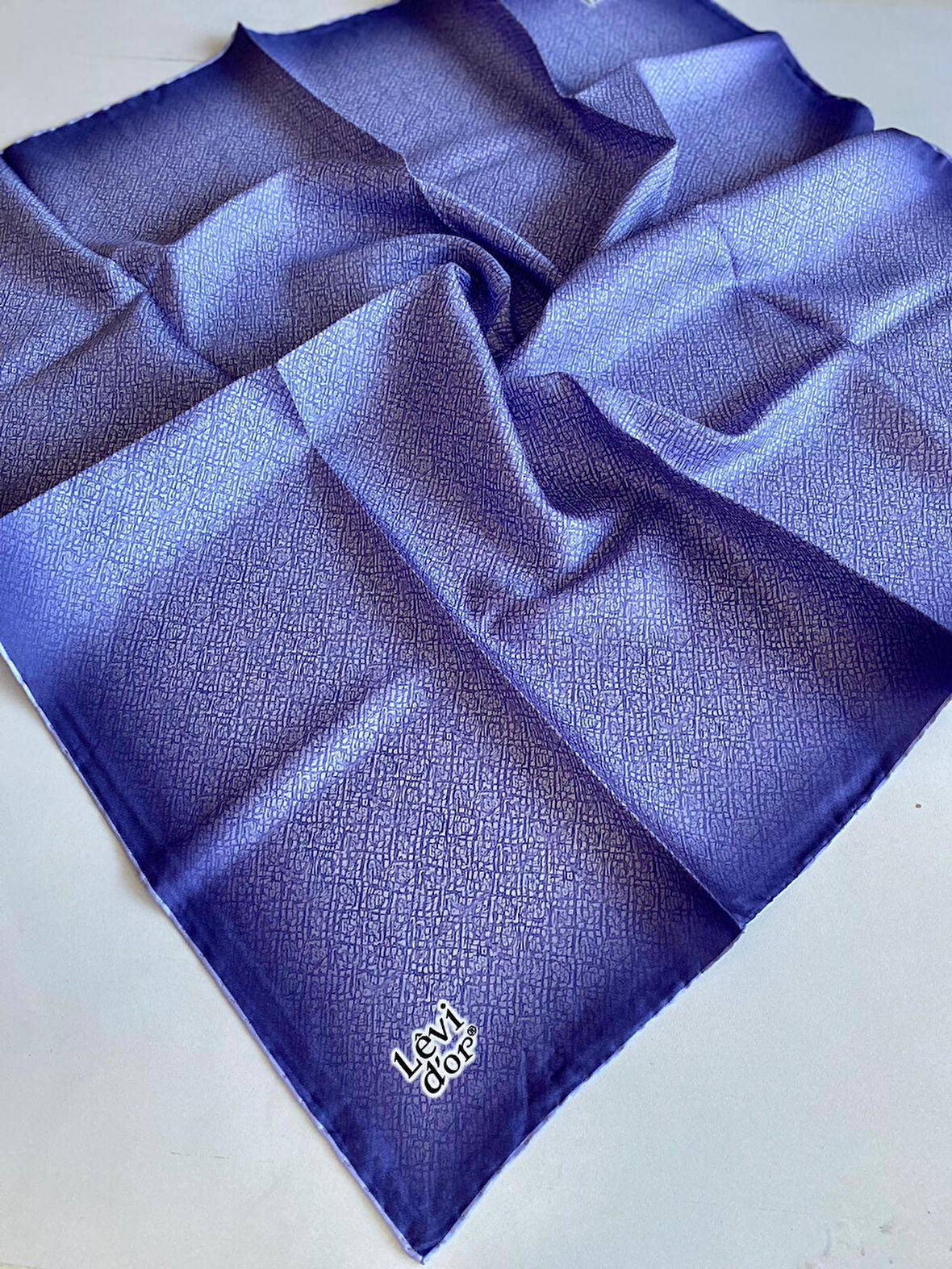 Levidor Tivil İpek Eşarp 4043 - 7 Mor Karışık Desen