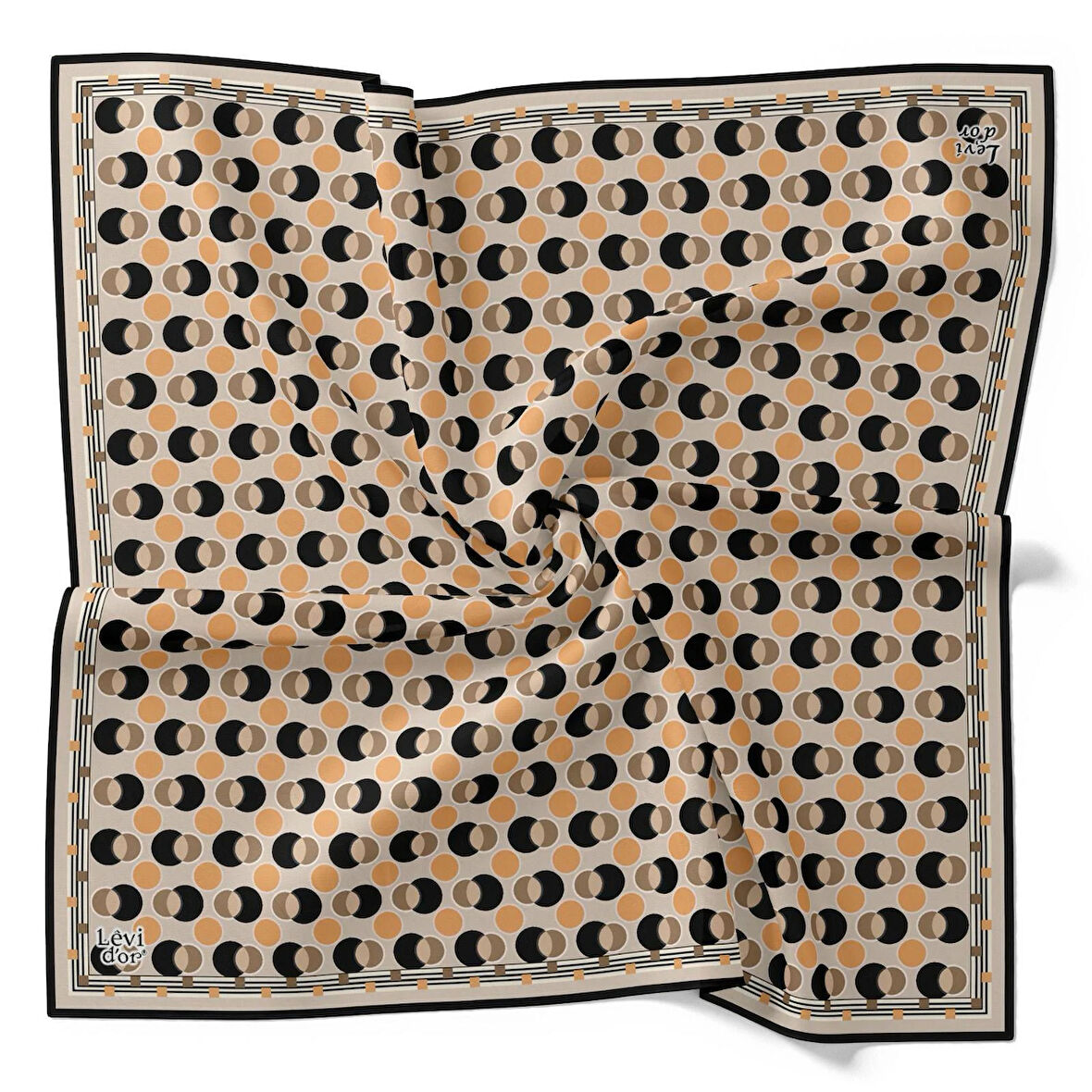 Levidor Tivil İpek Eşarp 4094 - 16 Pudra Karışık Desen