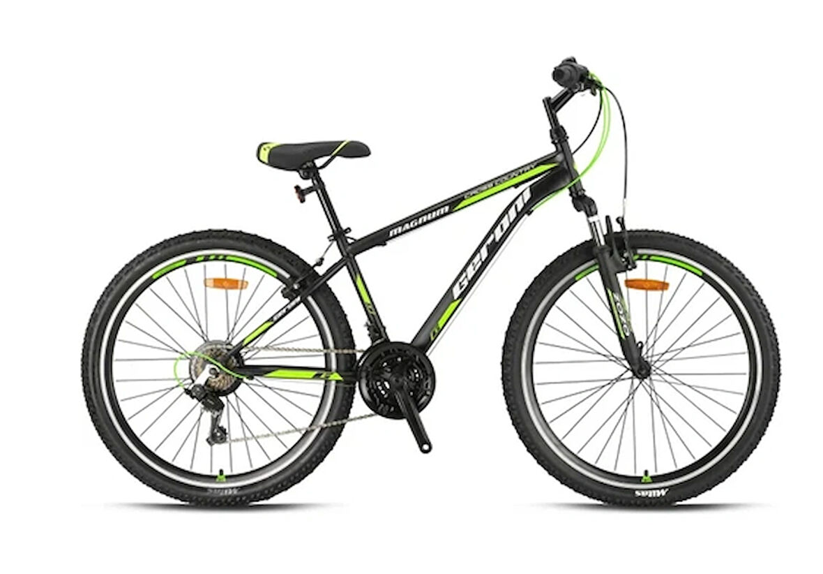 GERONİ MAGNUM 20 İNÇ MTB 21 VİTES MEKANİK DİSK FREN MAT SİYAH-YEŞİL/GRİ