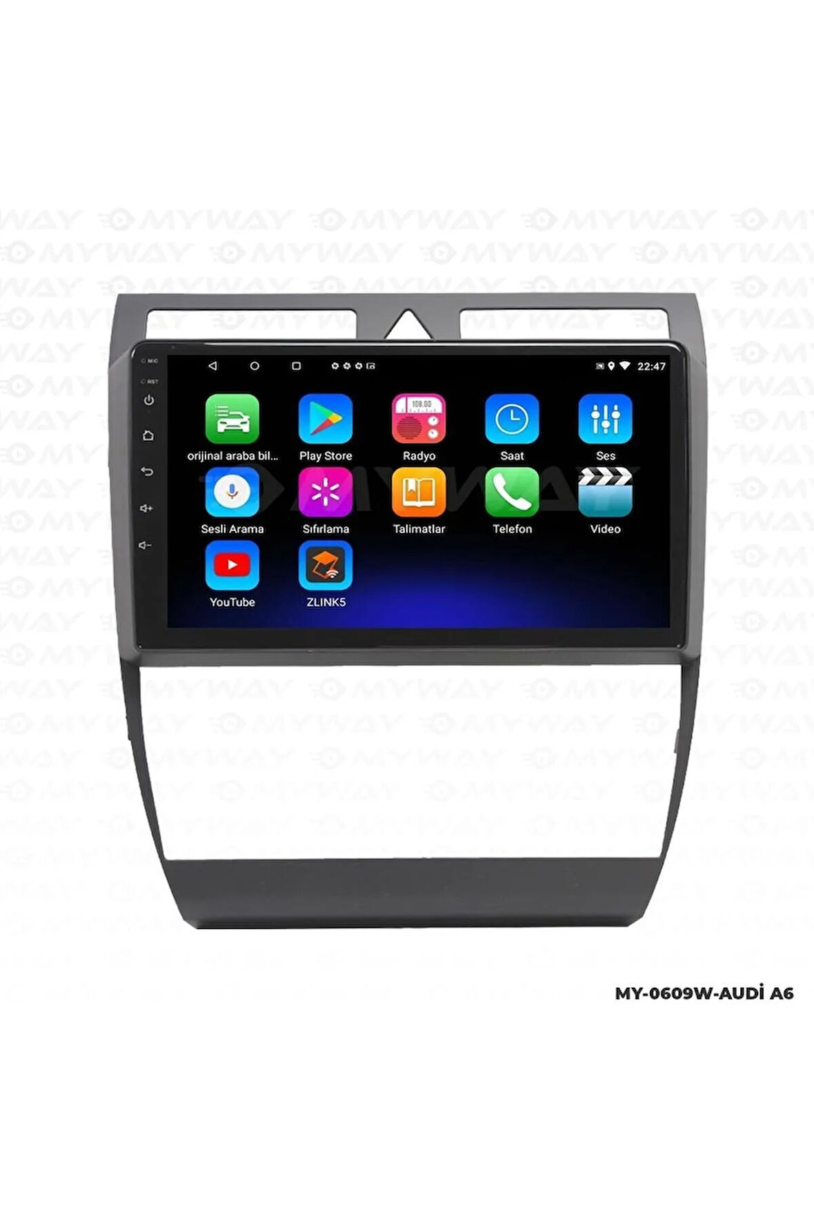 AUDİ A6 ANDROİD 12 MULTİMEDYA CARPLAY 2GB RAM+32GB HDD NAVİGASYON EKRAN