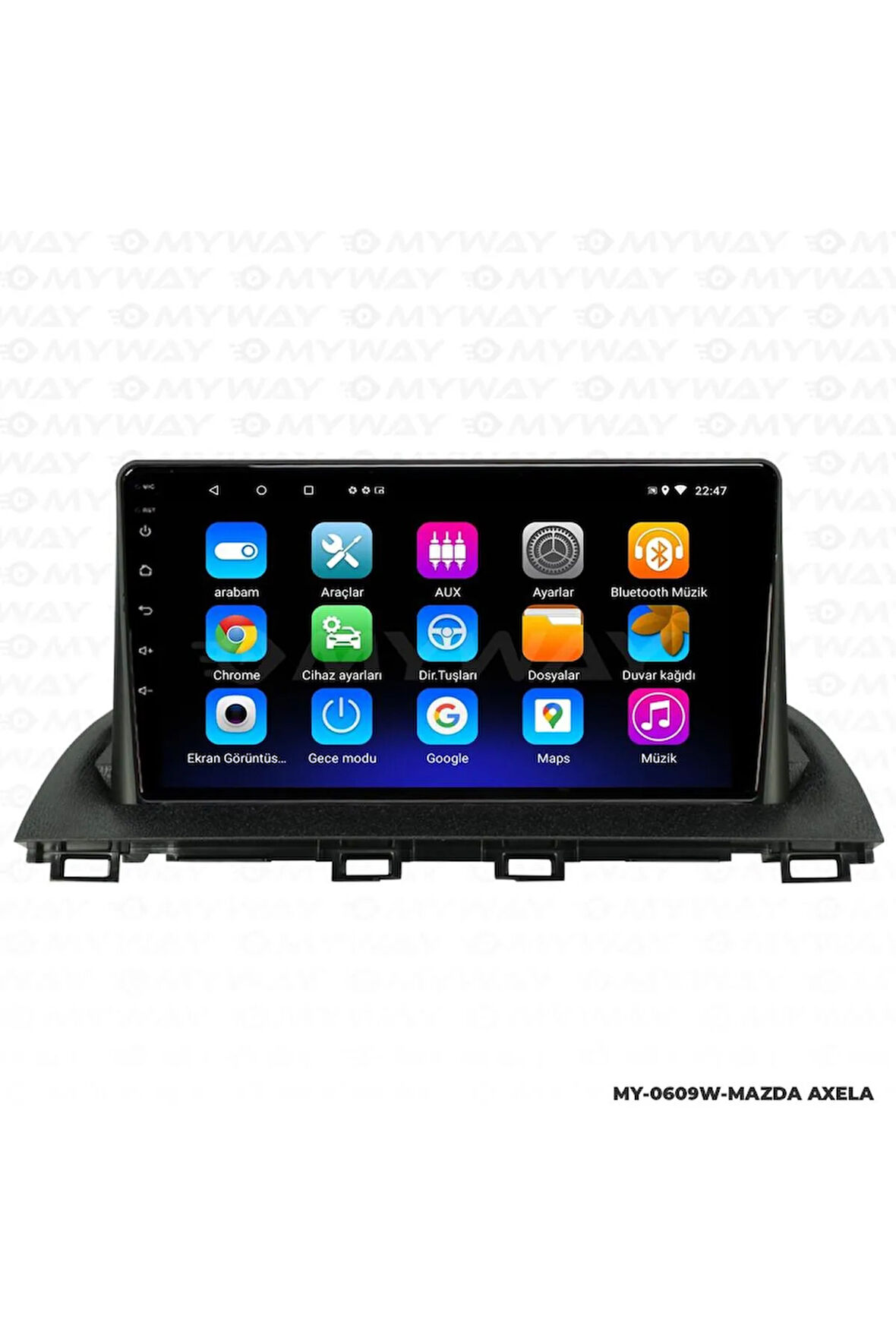 MAZDA AXELA ANDROİD 12 MULTİMEDYA CARPLAY 2GB RAM+32GB HDD NAVİGASYON EKRAN