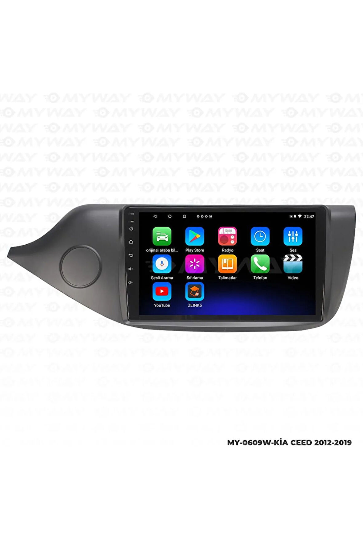 KİA CEED ANDROİD 12 MULTİMEDYA CARPLAY 2GB RAM+32GB HDD 2012-2019 NAVİGASYON EKRAN