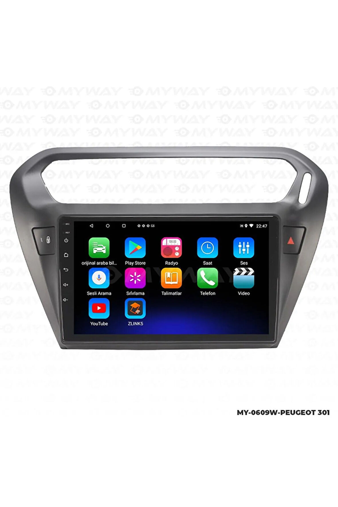 CİTROEN C ELYSEE ANDROİD 12 MULTİMEDYA CARPLAY 2GB RAM+32GB HDD NAVİGASYON EKRAN