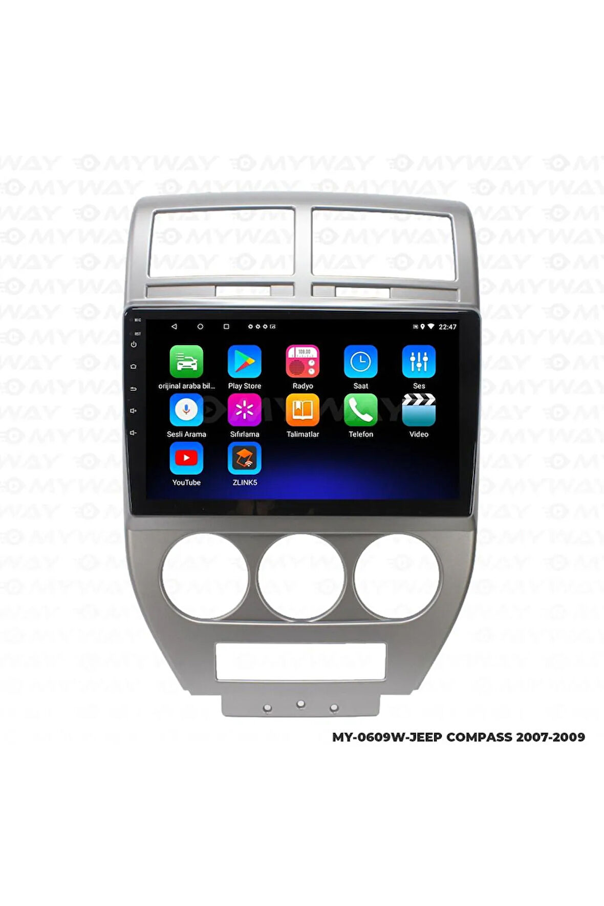 JEEP CHEROKEE ANDROİD 12 MULTİMEDYA CARPLAY 2GB RAM+32GB HDD 1999-2004 NAVİGASYON EKRAN