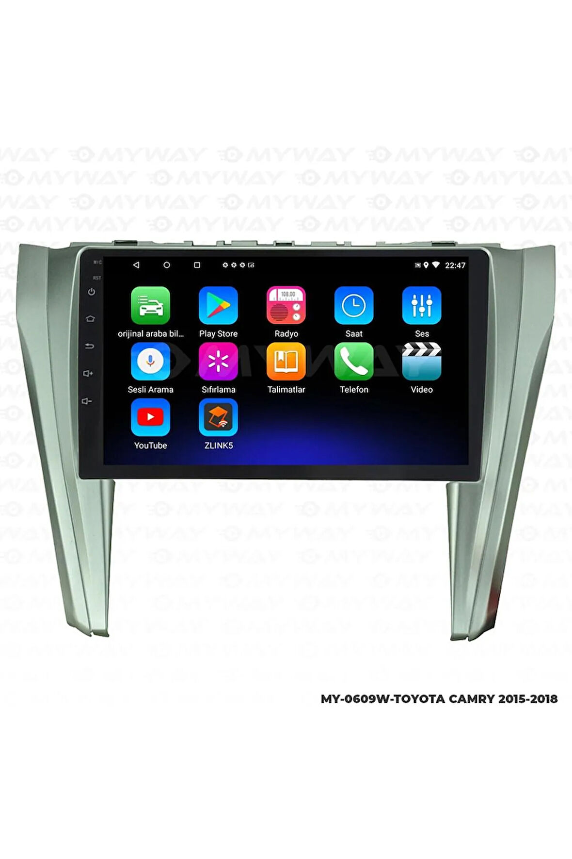 TOYOTA CAMRY ANDROİD 12 MULTİMEDYA CARPLAY 2GB RAM+32GB HDD NAVİGASYON EKRAN