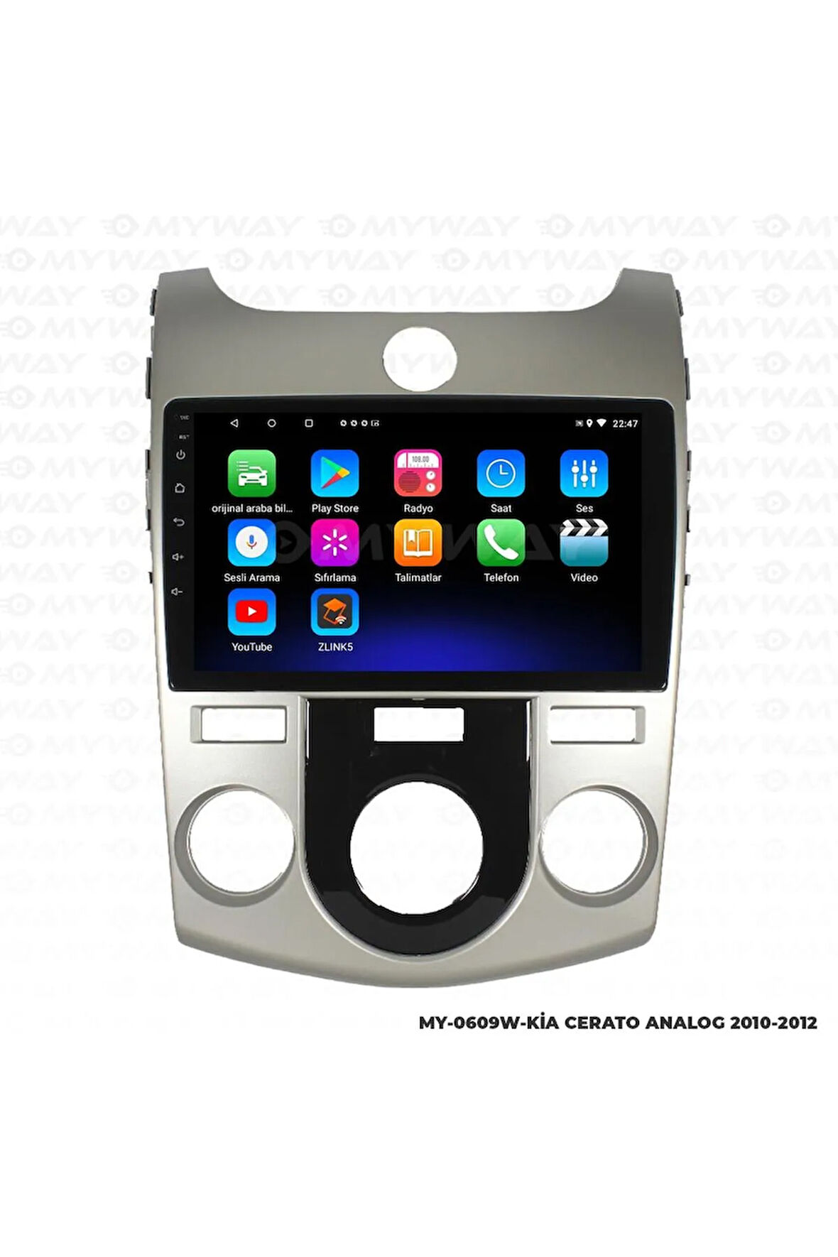 KİA CERATO ANDROİD 12 MULTİMEDYA CARPLAY 2GB RAM+32GB HDD ANALOG NAVİGASYON EKRAN