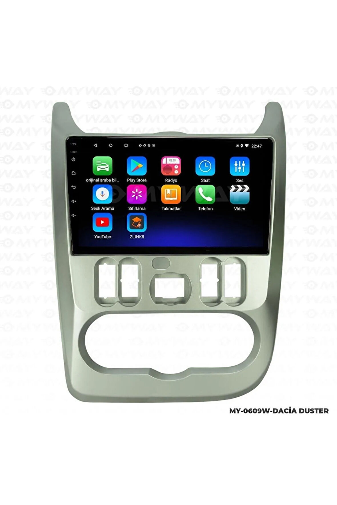 DACİA DUSTER ANDROİD 12 MULTİMEDYA CARPLAY 2GB RAM+32GB HDD NAVİGASYON EKRAN