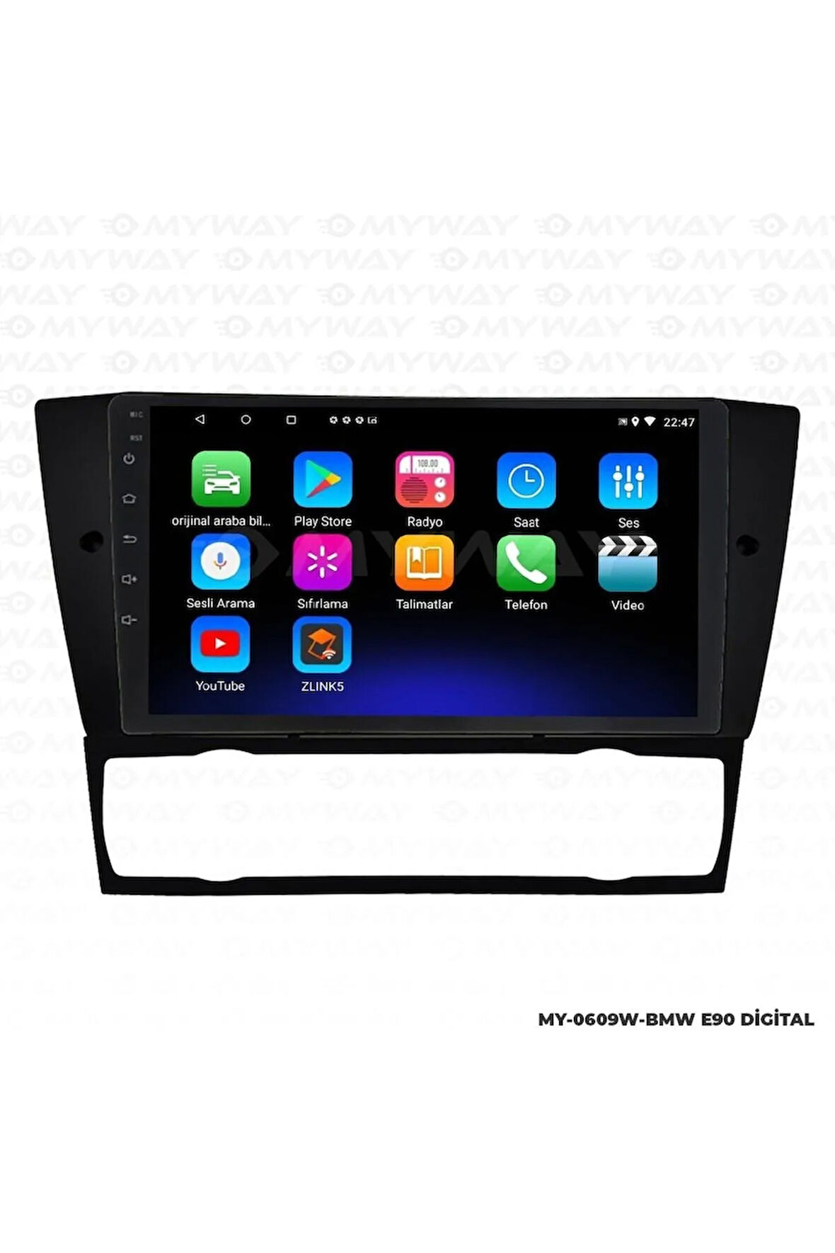 BMW E90 ANDROİD 12 MULTİMEDYA CARPLAY 2GB RAM+32GB HDD DİJİTAL NAVİGASYON EKRAN