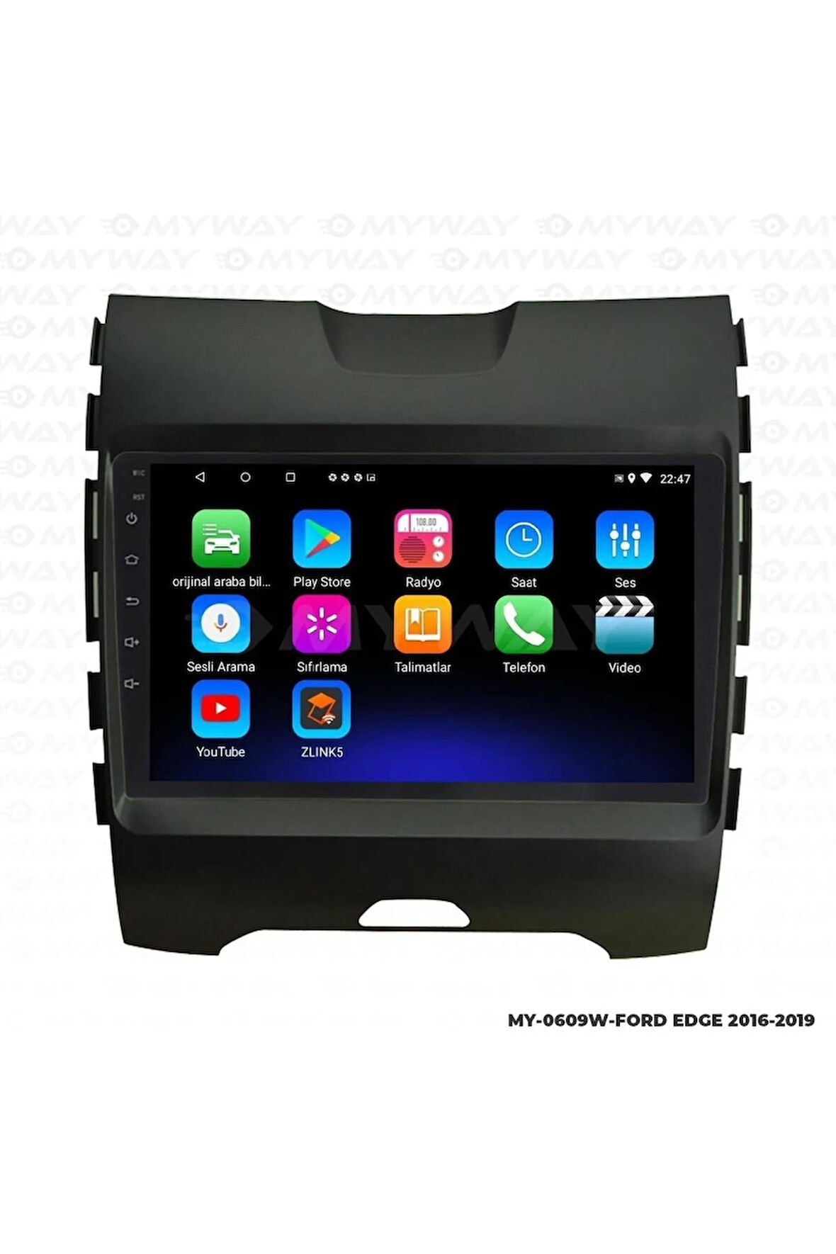 FORD EDGE ANDROİD 12 MULTİMEDYA CARPLAY 2GB RAM+32GB HDD NAVİGASYON EKRAN