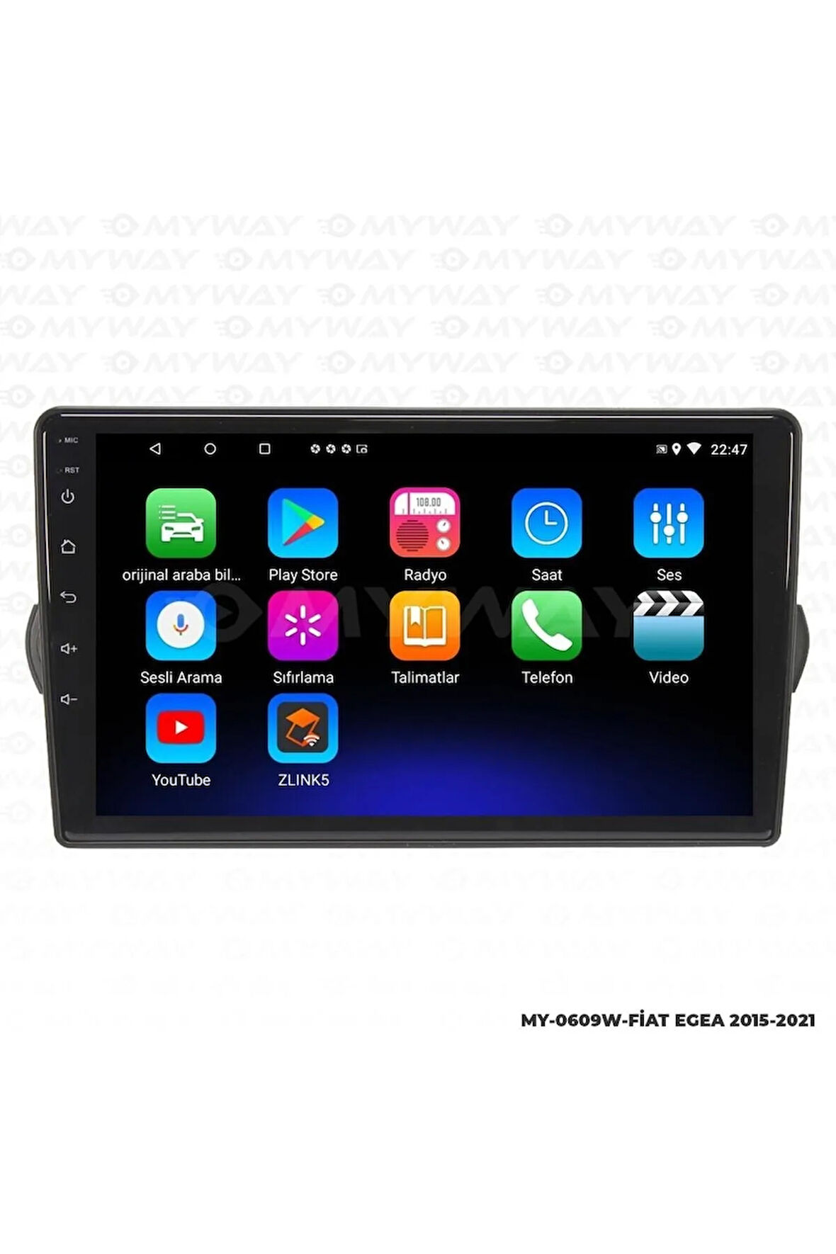 FİAT EGEA ANDROİD 12 MULTİMEDYA CARPLAY 2GB RAM+32GB HDD NAVİGASYON EKRAN