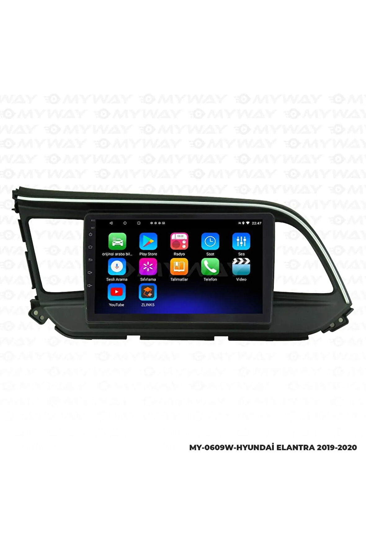 HYUNDAİ ELANTRA ANDROİD Uyumlu 12 MULTİMEDYA CARPLAY 2gb RAM+32gb HDD 2019-2020 NAVİGASYON EKRAN