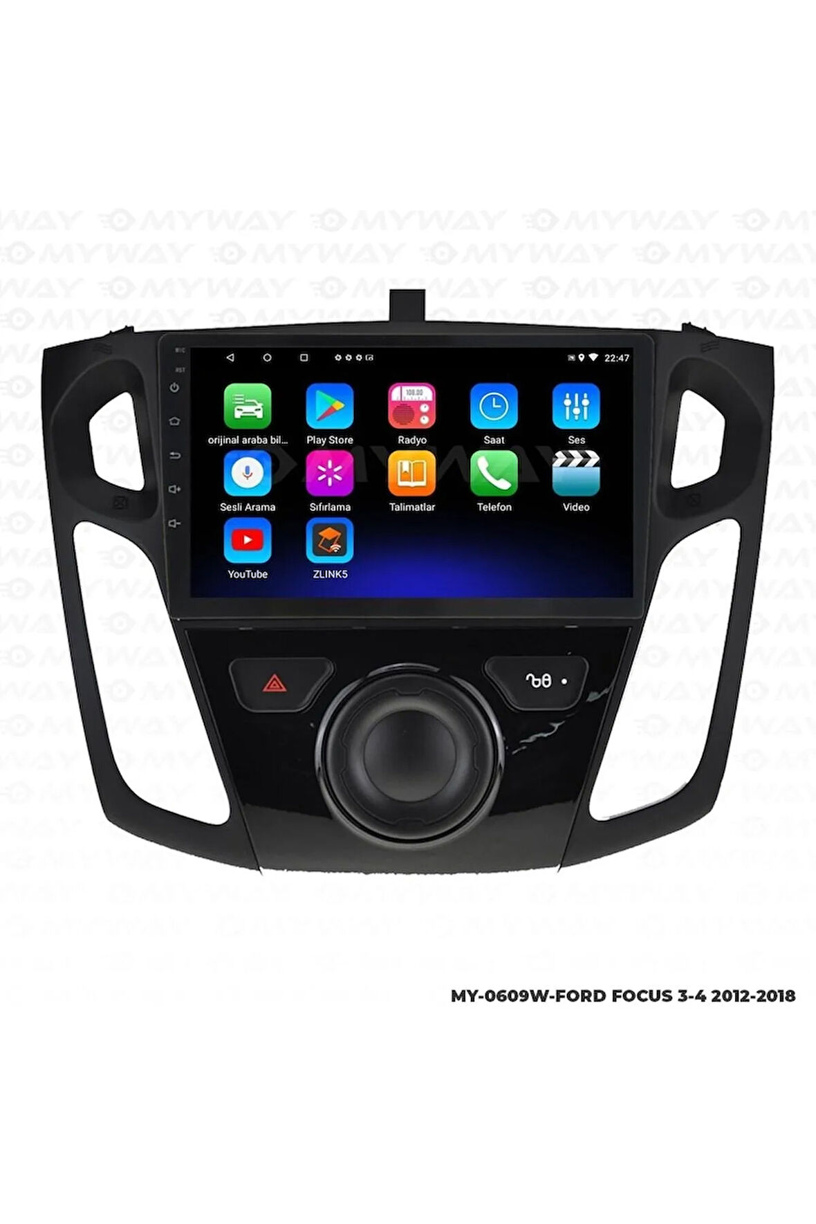 FORD FOCUS 3 ANDROİD 12 MULTİMEDYA CARPLAY 2GB RAM+32GB HDD 2012-2018 NAVİGASYON EKRAN