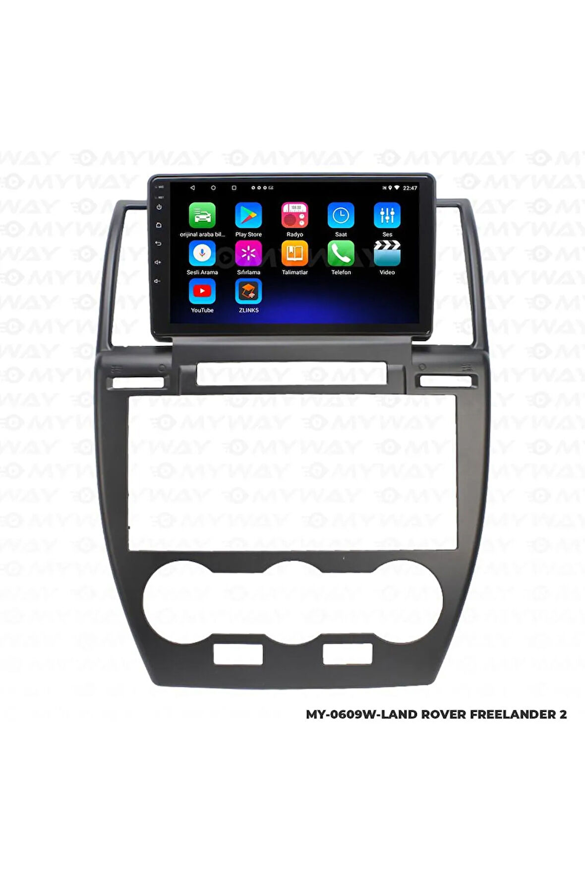 LANDROVER FREELANDER 2 ANDROİD 12 MULTİMEDYA CARPLAY 2GB RAM+32GB HDD NAVİGASYON EKRAN