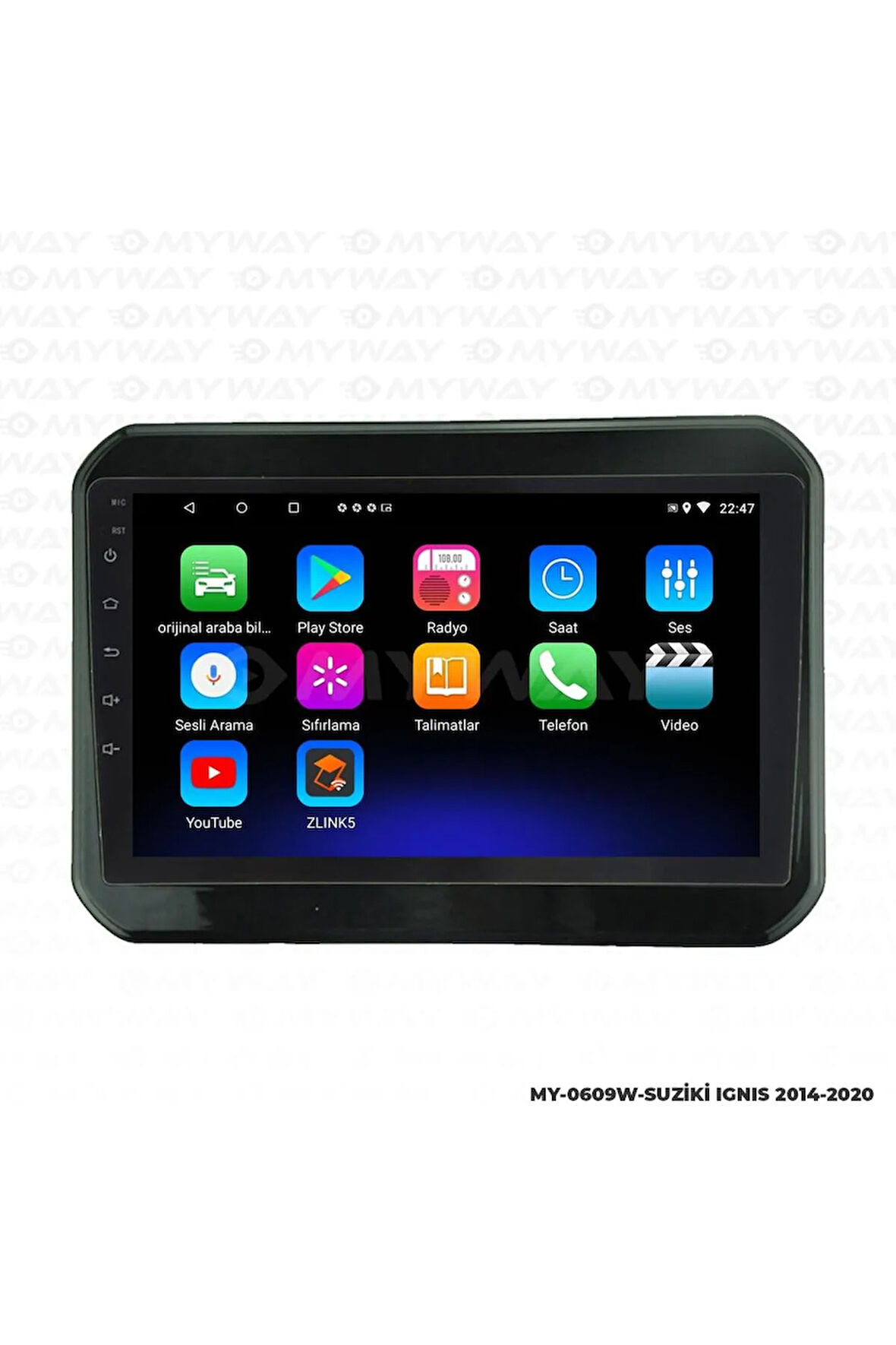 SUZUKİ İGNİS ANDROİD 12 MULTİMEDYA CARPLAY 2GB RAM+32GB HDD NAVİGASYON EKRAN