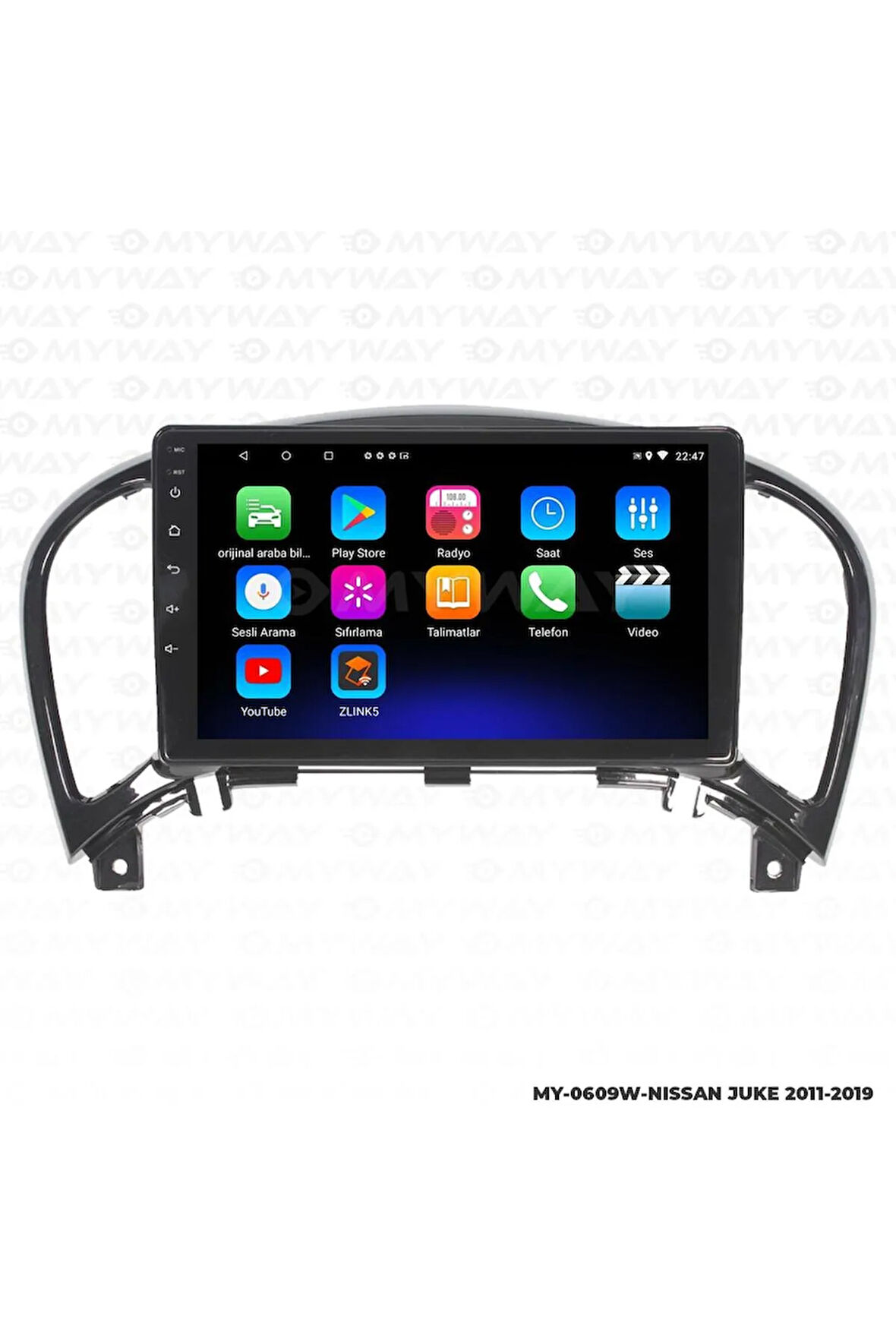 NİSSAN JUKE ANDROİD 12 MULTİMEDYA CARPLAY 2GB RAM+32GB HDD NAVİGASYON EKRAN