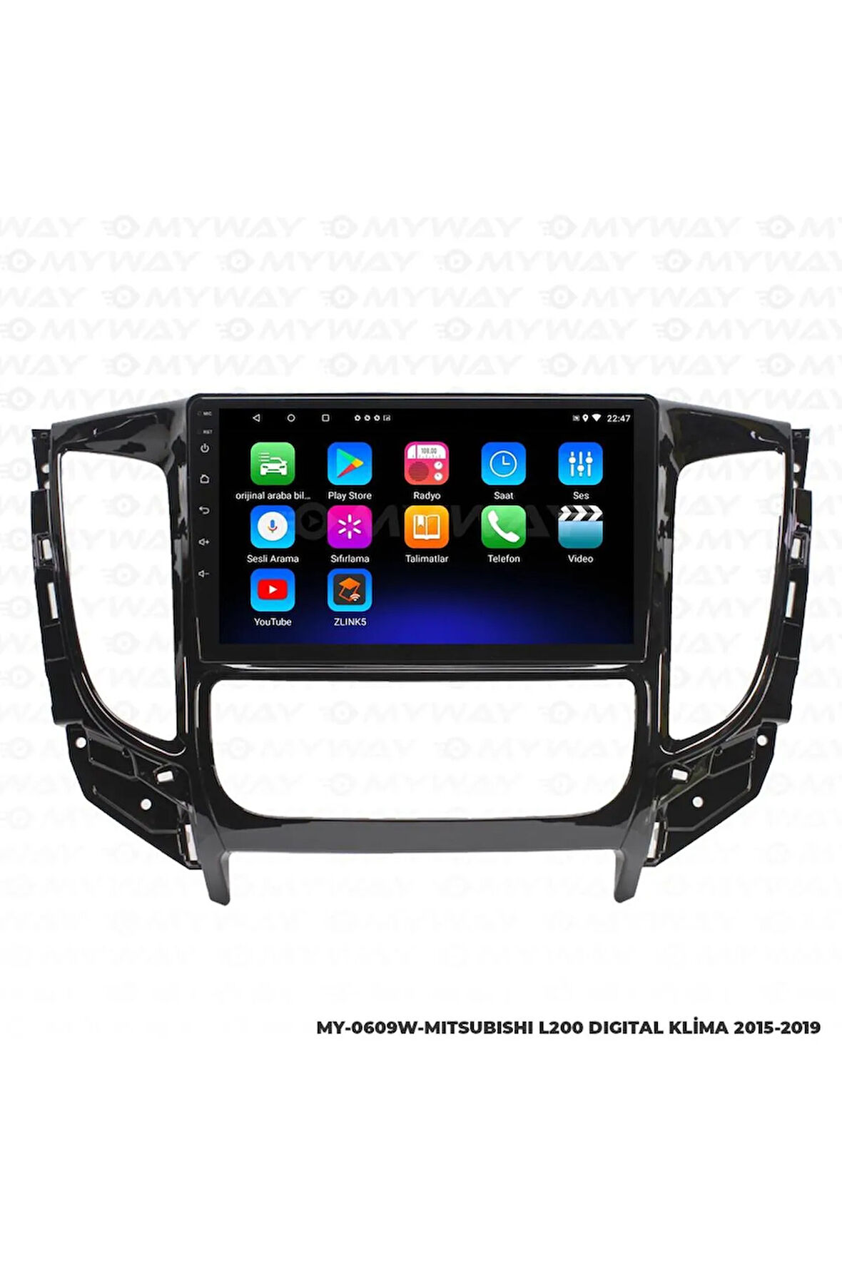 MİTSUBİSHİ L200 ANDROİD 12 MULTİMEDYA CARPLAY 2GB RAM+32GB HDD DİJİTAL NAVİGASYON EKRAN