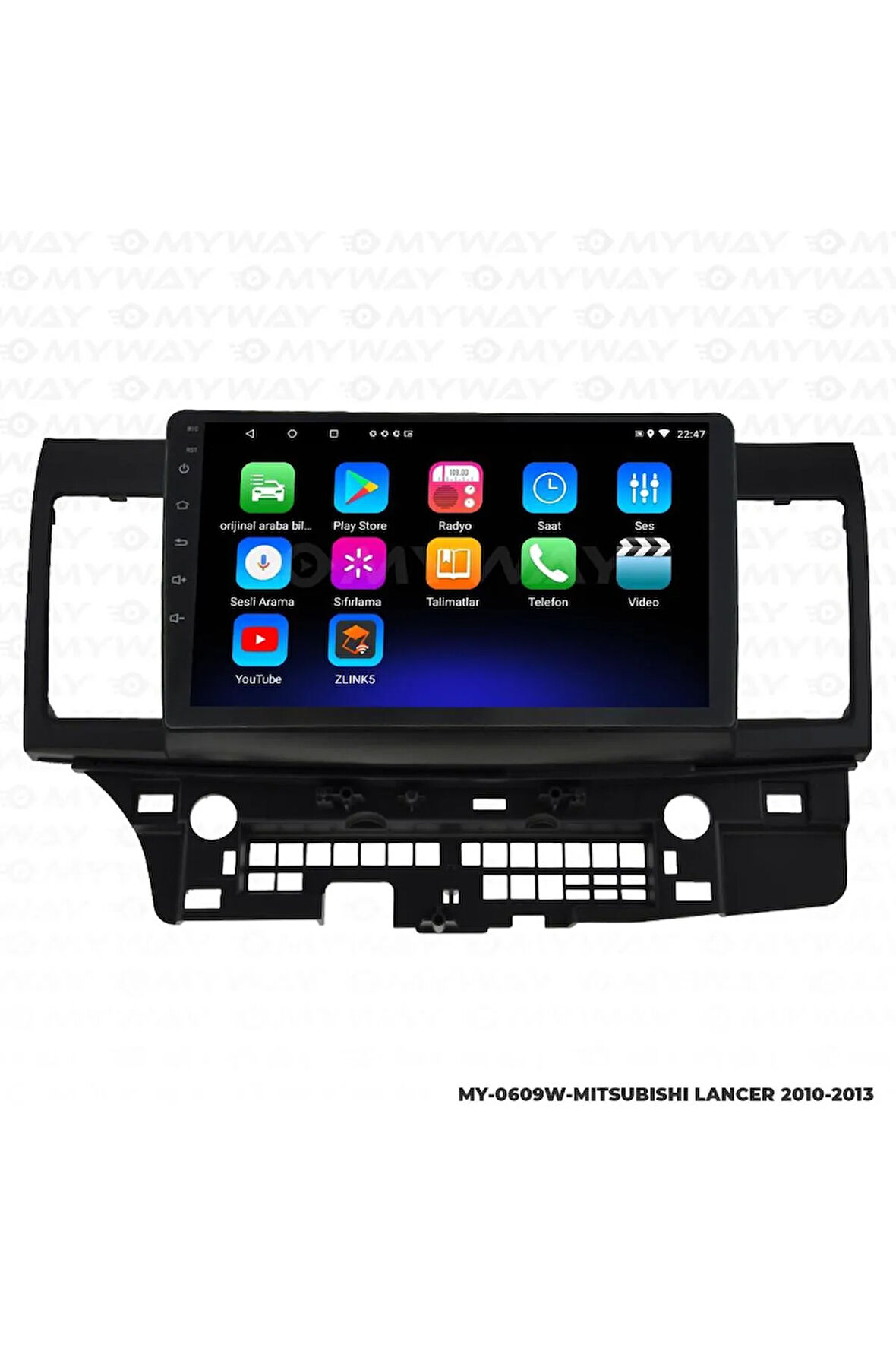 MİTSUBİSHİ LANCER ANDROİD 12 MULTİMEDYA CARPLAY 2GB RAM+32GB HDD NAVİGASYON EKRAN