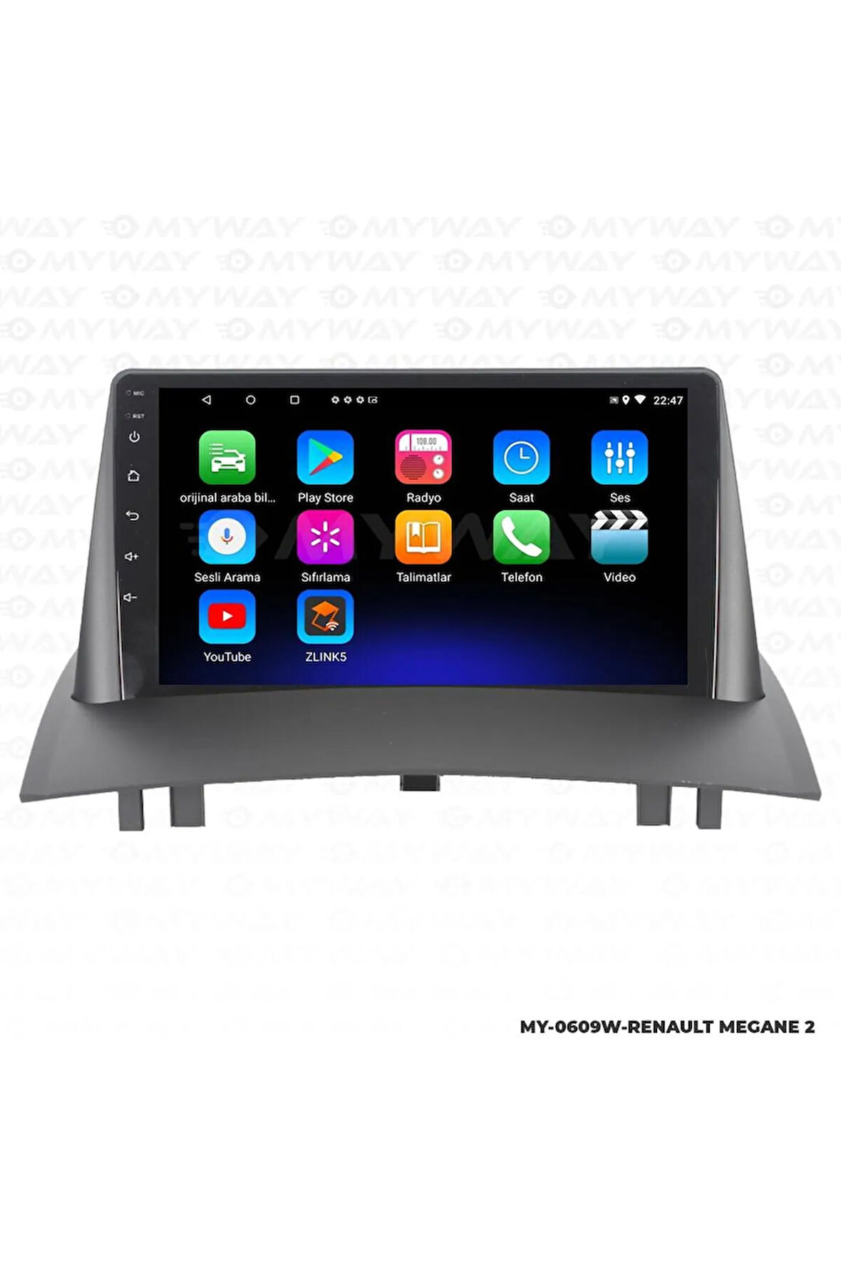 RENAULT MEGANE 2 ANDROİD 12 MULTİMEDYA CARPLAY 2GB RAM+32GB HDD NAVİGASYON EKRAN