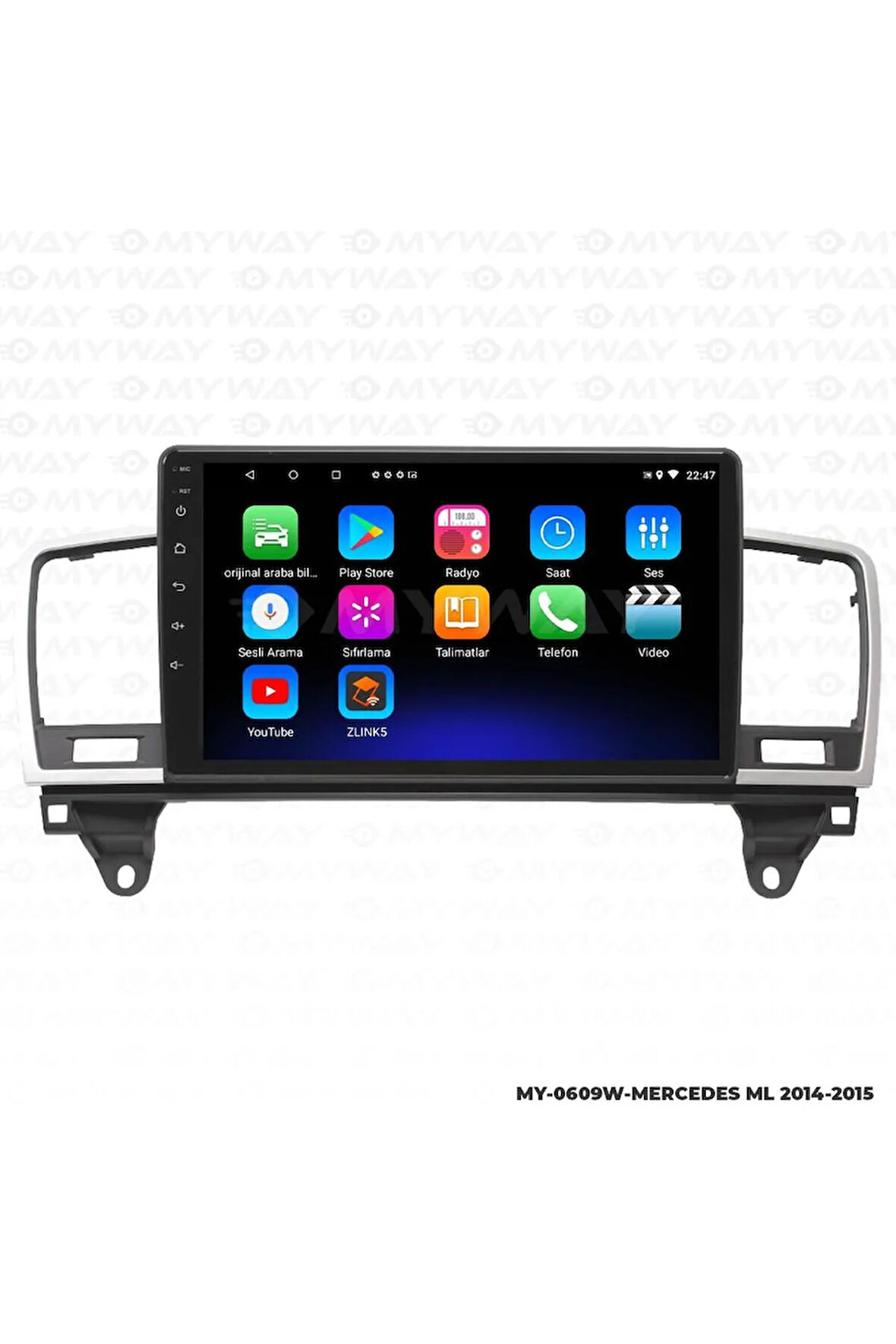 MERCEDES ML ANDROİD 12 MULTİMEDYA CARPLAY 2GB RAM+32GB HDD NAVİGASYON EKRAN