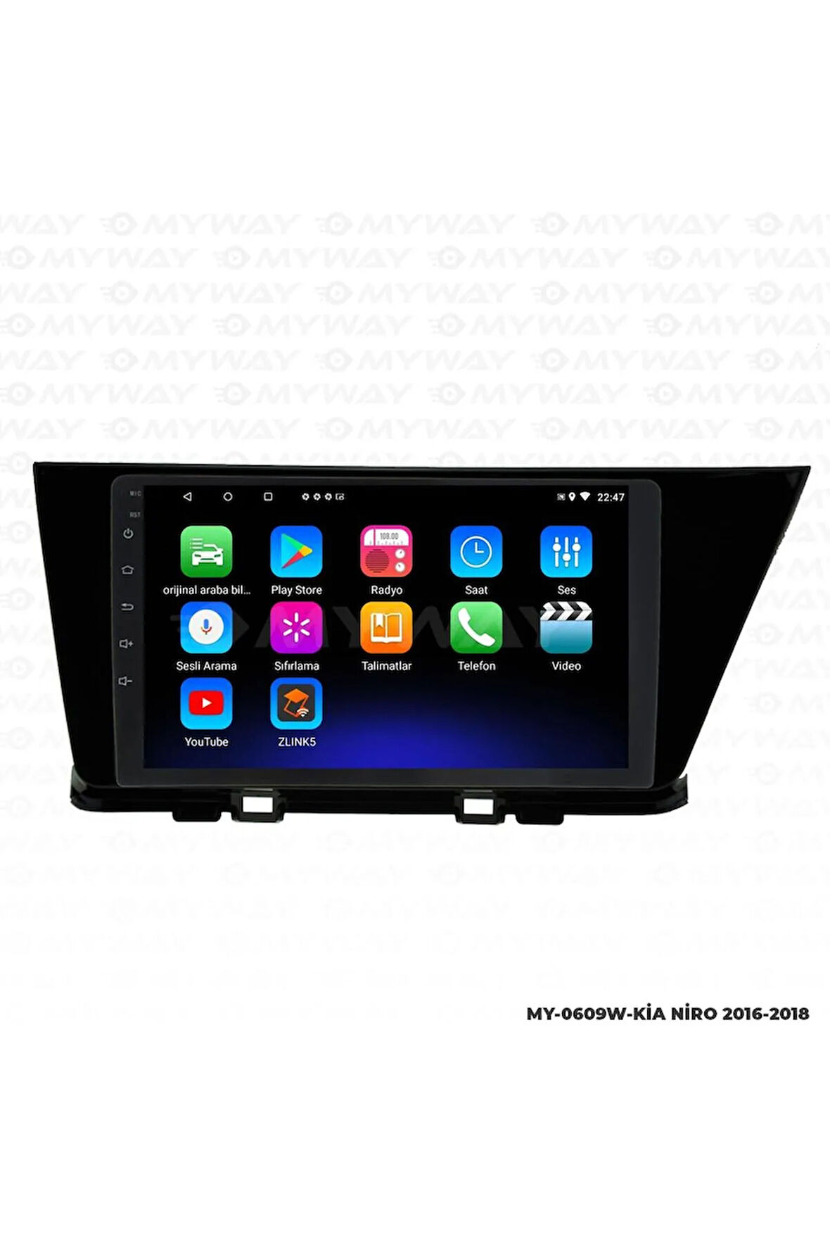 KİA NİRO ANDROİD 12 MULTİMEDYA CARPLAY 2GB RAM+32GB HDD NAVİGASYON EKRAN