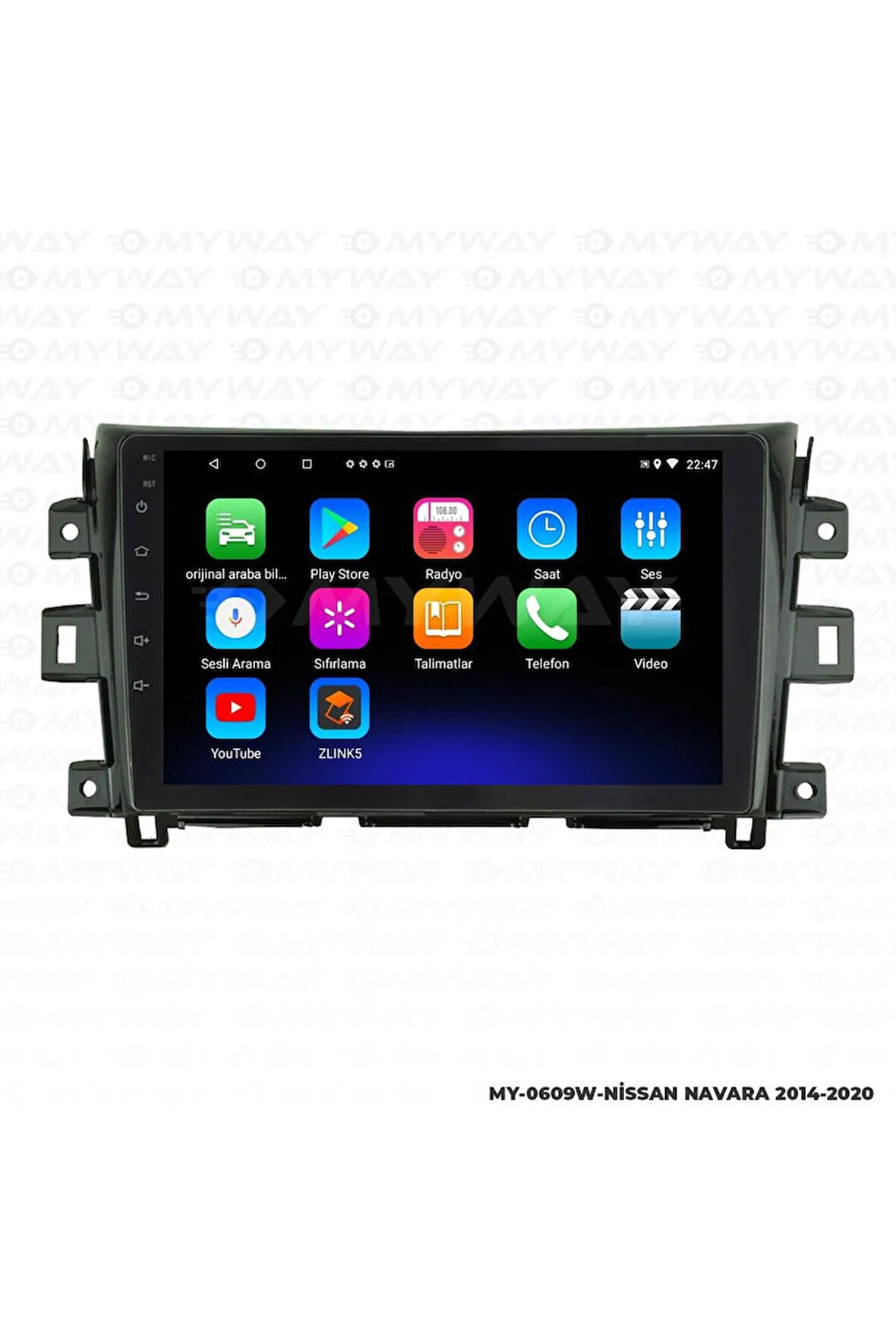 NİSSAN NAVARA ANDROİD 12 MULTİMEDYA CARPLAY 2GB RAM+32GB HDD 2014-2020 NAVİGASYON EKRAN