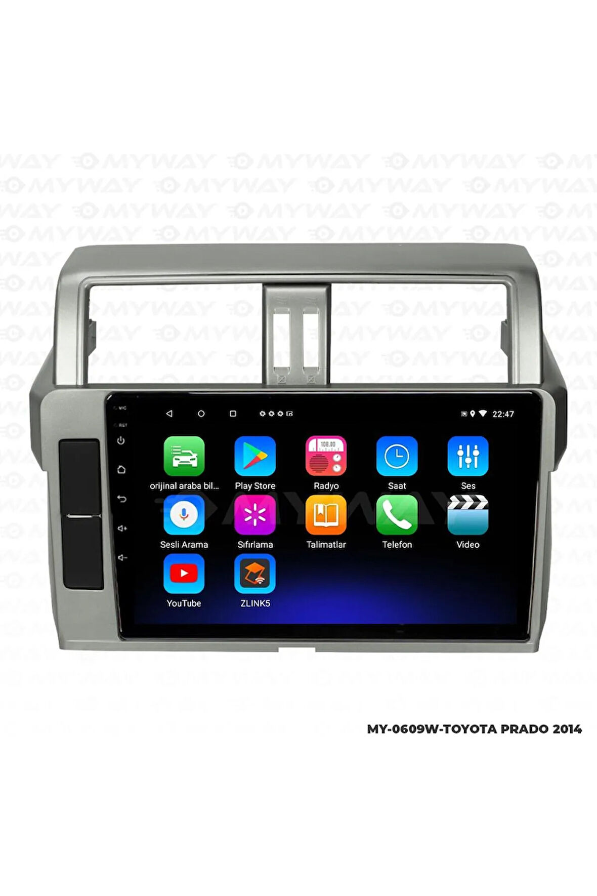 TOYOTA PRADO ANDROİD 12 MULTİMEDYA CARPLAY 2GB RAM+32GB HDD 2014 NAVİGASYON EKRAN