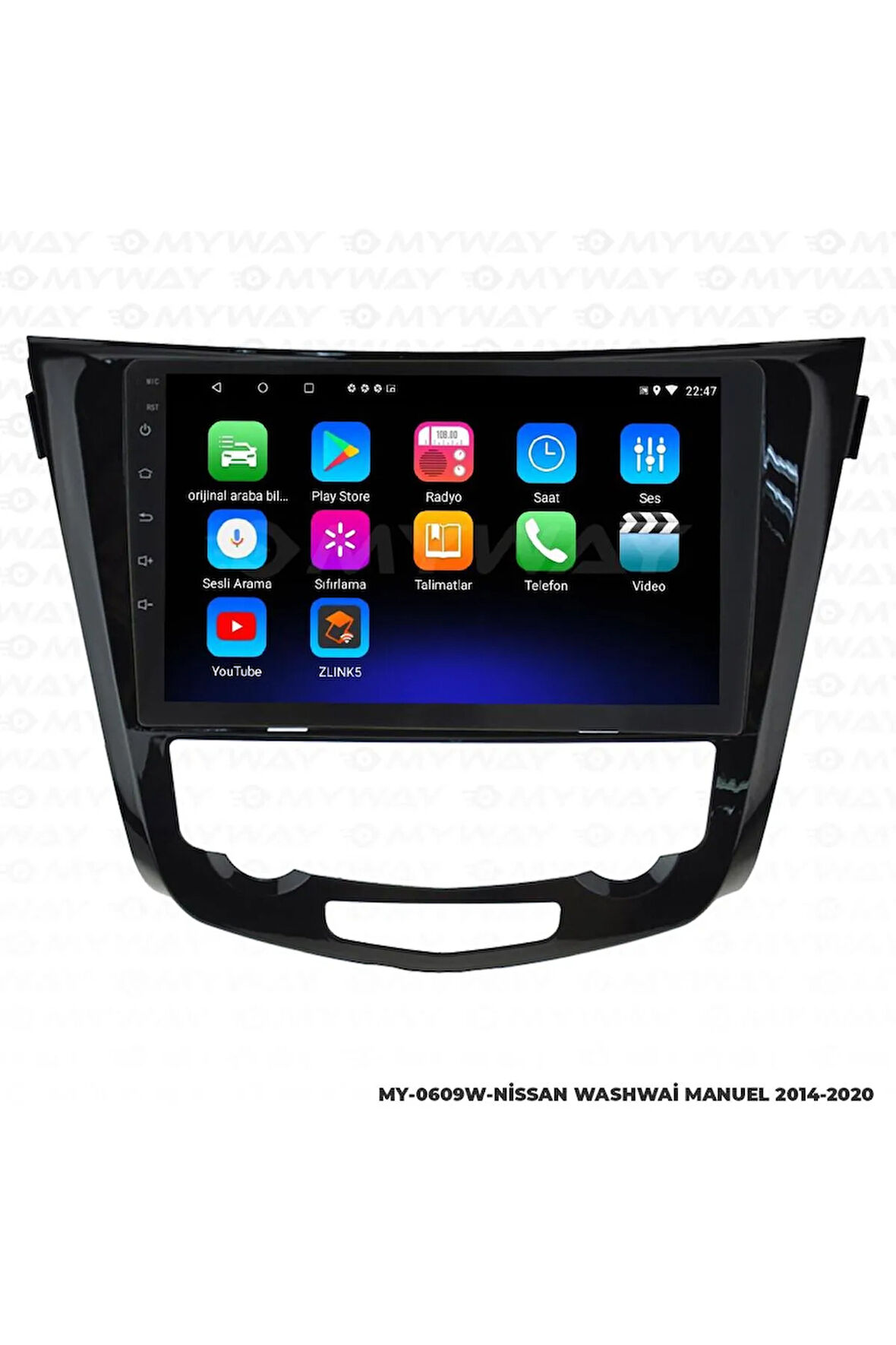 NİSSAN QASHQAİ ANDROİD 12 MULTİMEDYA CARPLAY 2GB RAM+32GB HDD MANUEL NAVİGASYON EKRAN