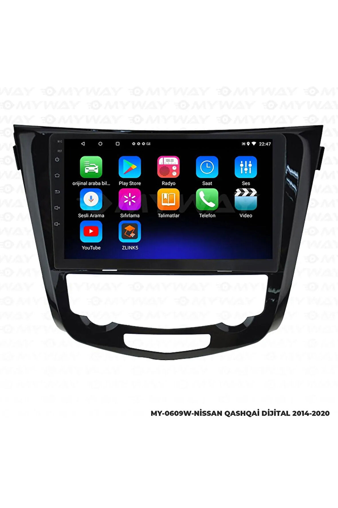 NİSSAN QASHQAİ ANDROİD 12 MULTİMEDYA CARPLAY 2GB RAM+32GB HDD DİJİTAL NAVİGASYON EKRAN