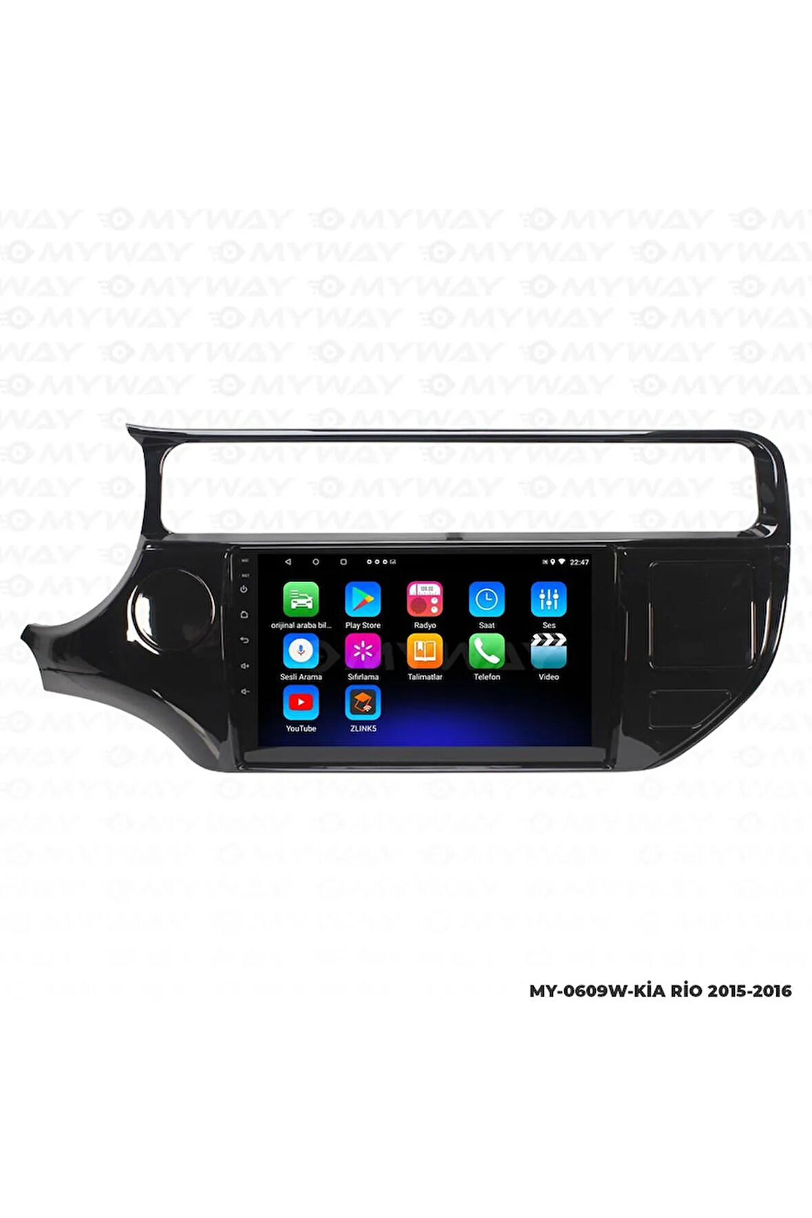 KİA RİO ANDROİD 12 MULTİMEDYA CARPLAY 2GB RAM+32GB HDD 2015-2016 NAVİGASYON EKRAN