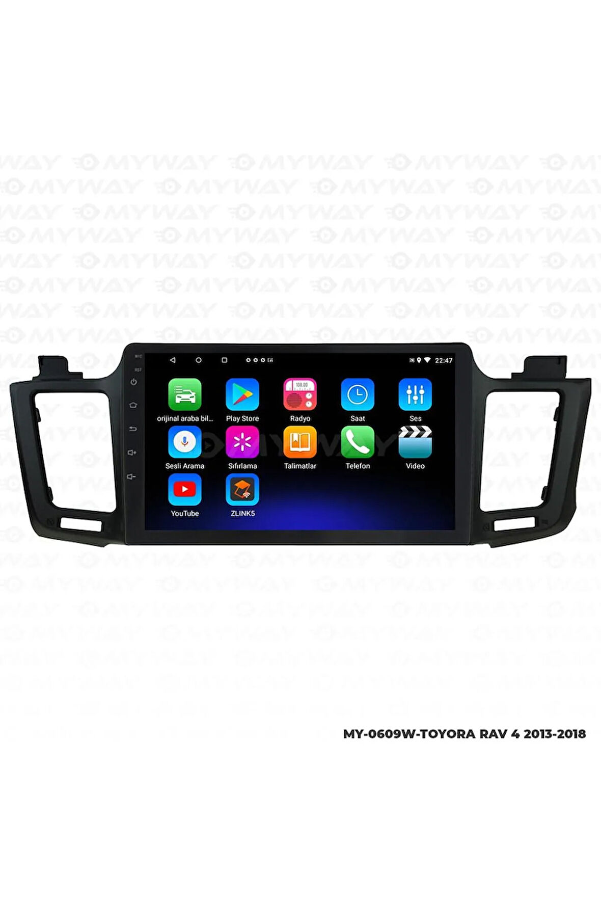 TOYOTA RAV 4 ANDROİD 12 MULTİMEDYA CARPLAY 2GB RAM+32GB HDD 2013-2018 NAVİGASYON EKRAN